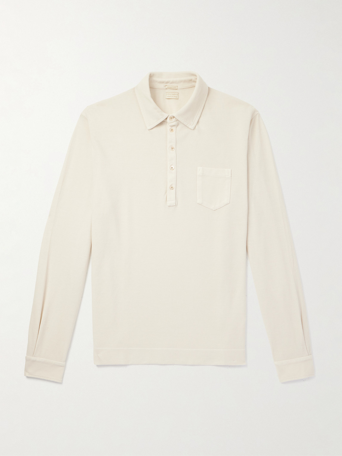 Massimo Alba Ischia Cotton And Cashmere-blend Piqué Polo Shirt In White