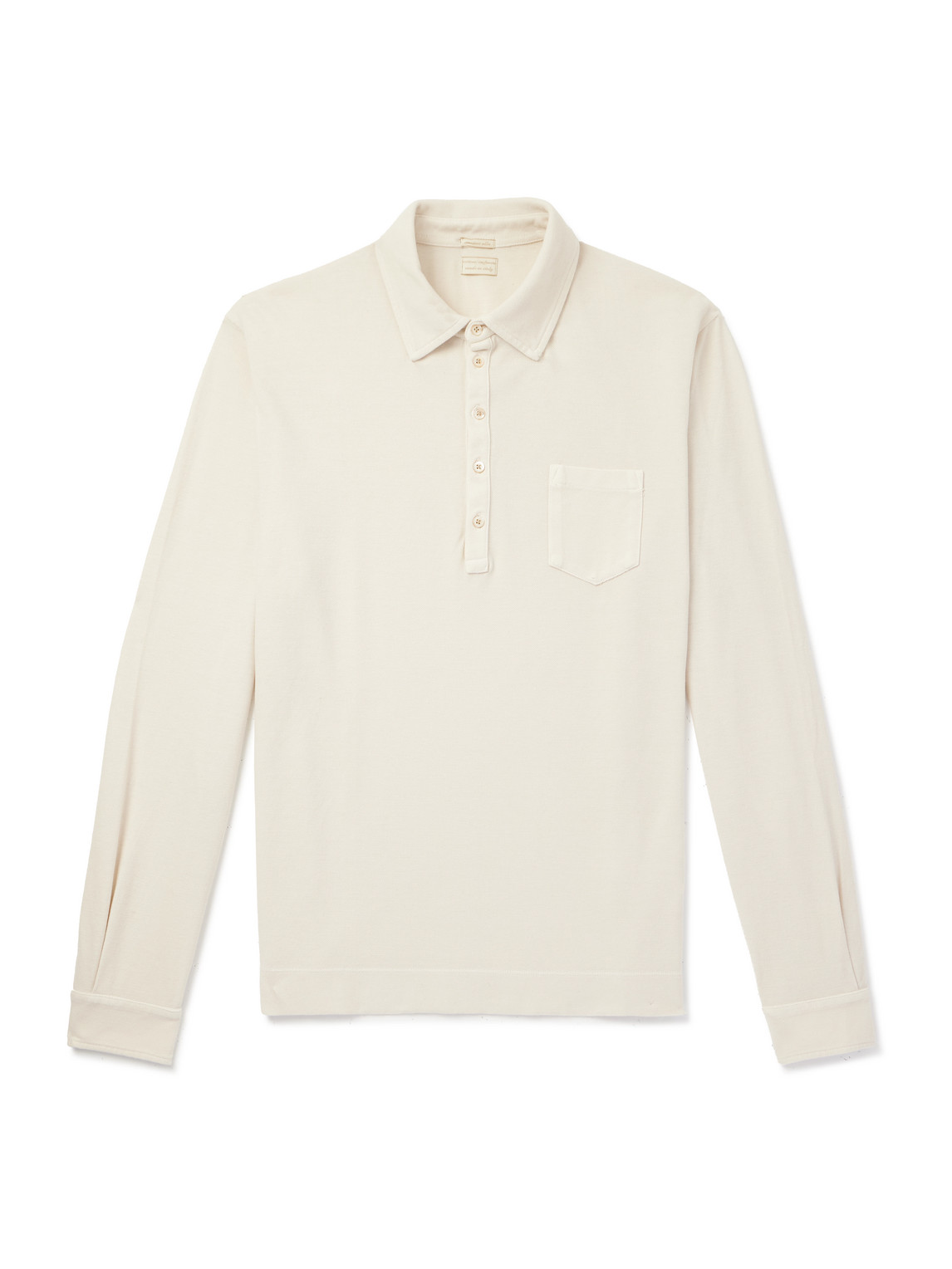 Massimo Alba Ischia Cotton And Cashmere-blend Piqué Polo Shirt In White