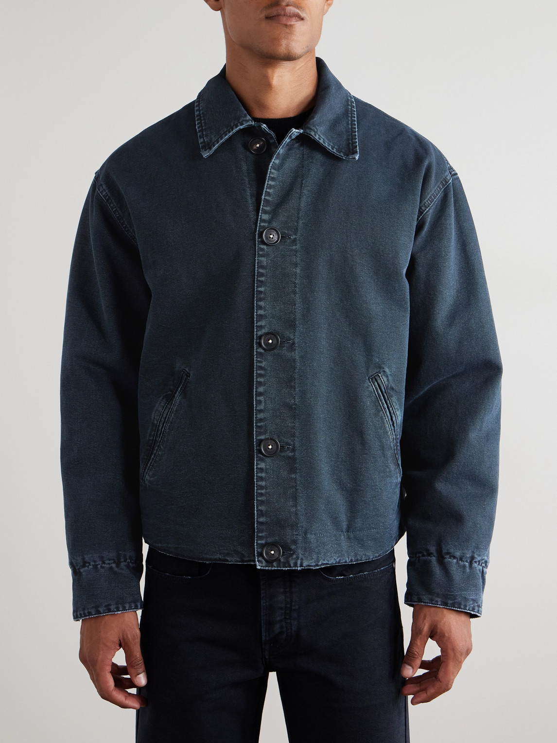 Massimo Alba Cadillac Padded Cotton-canvas Jacket In Blue