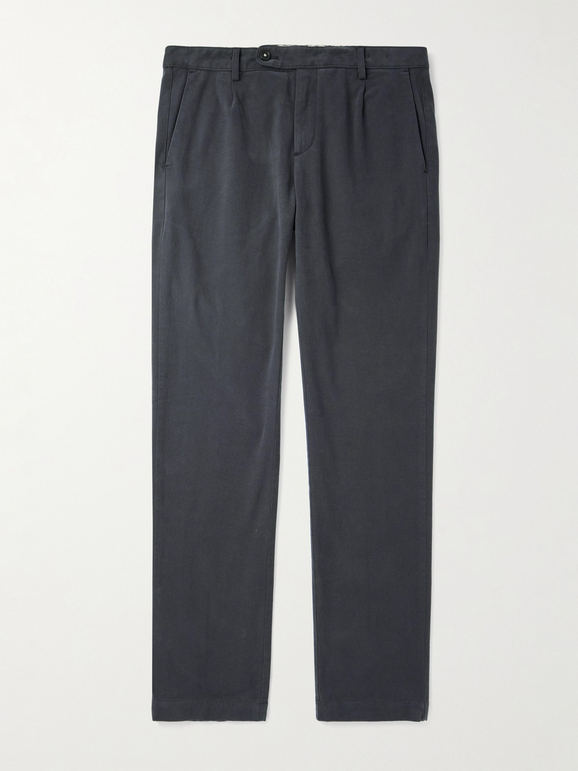 Massimo Alba Straight-leg Stretch-cotton Gabardine Trousers In Gray