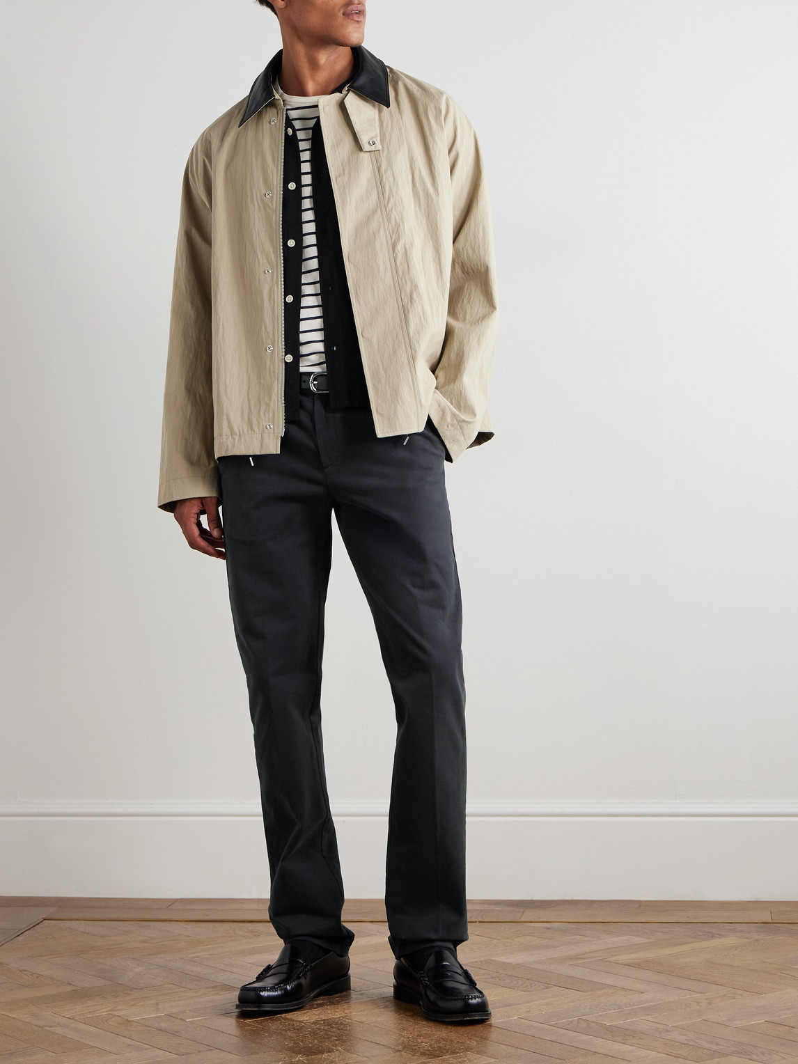 Massimo Alba Straight-leg Stretch-cotton Gabardine Trousers In Gray