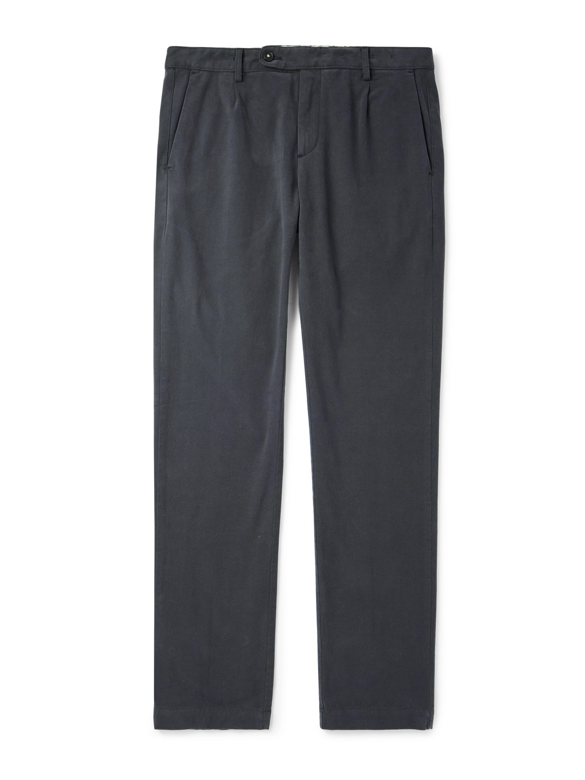 Massimo Alba Straight-leg Stretch-cotton Gabardine Trousers In Gray