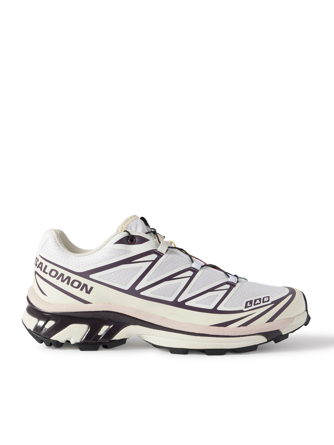 Salomon Two-tone Mesh And Fabric Xt-6 Sneakers In White