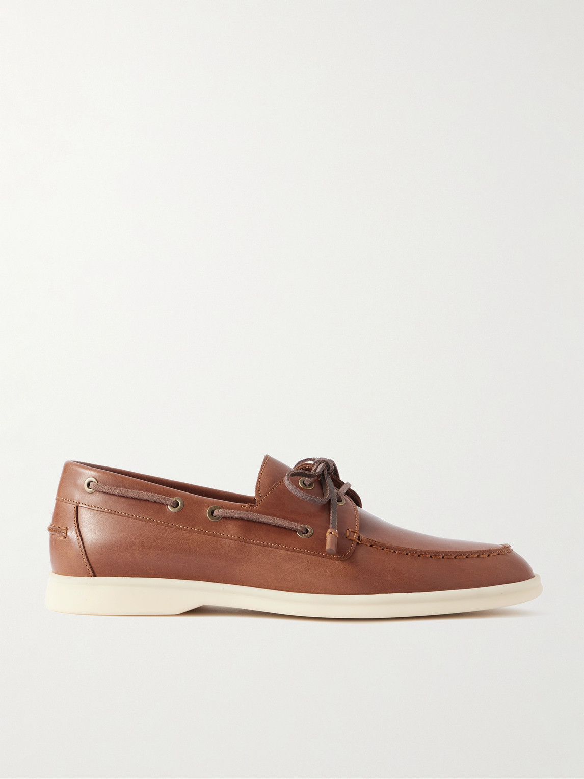 Loro Piana Leather Boat Shoes - Men