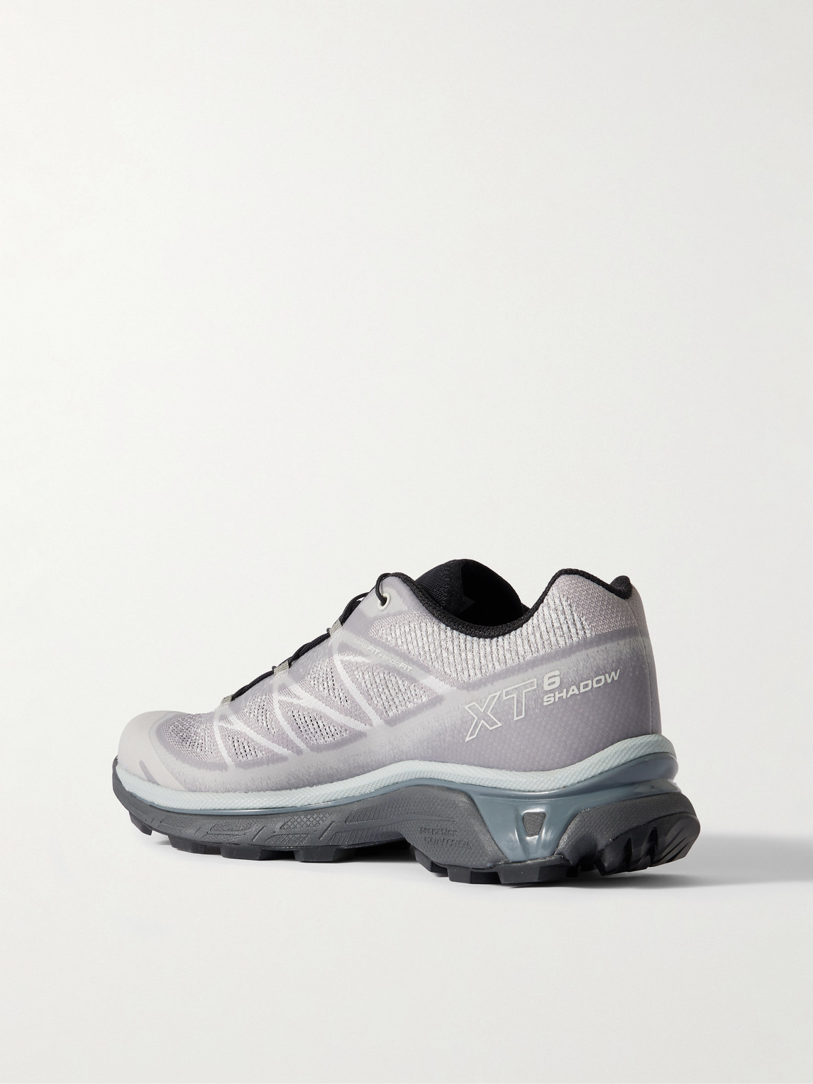 Salomon Xt-6 Shadow Rubber-trimmed Mesh-jacquard Sneakers In Gray