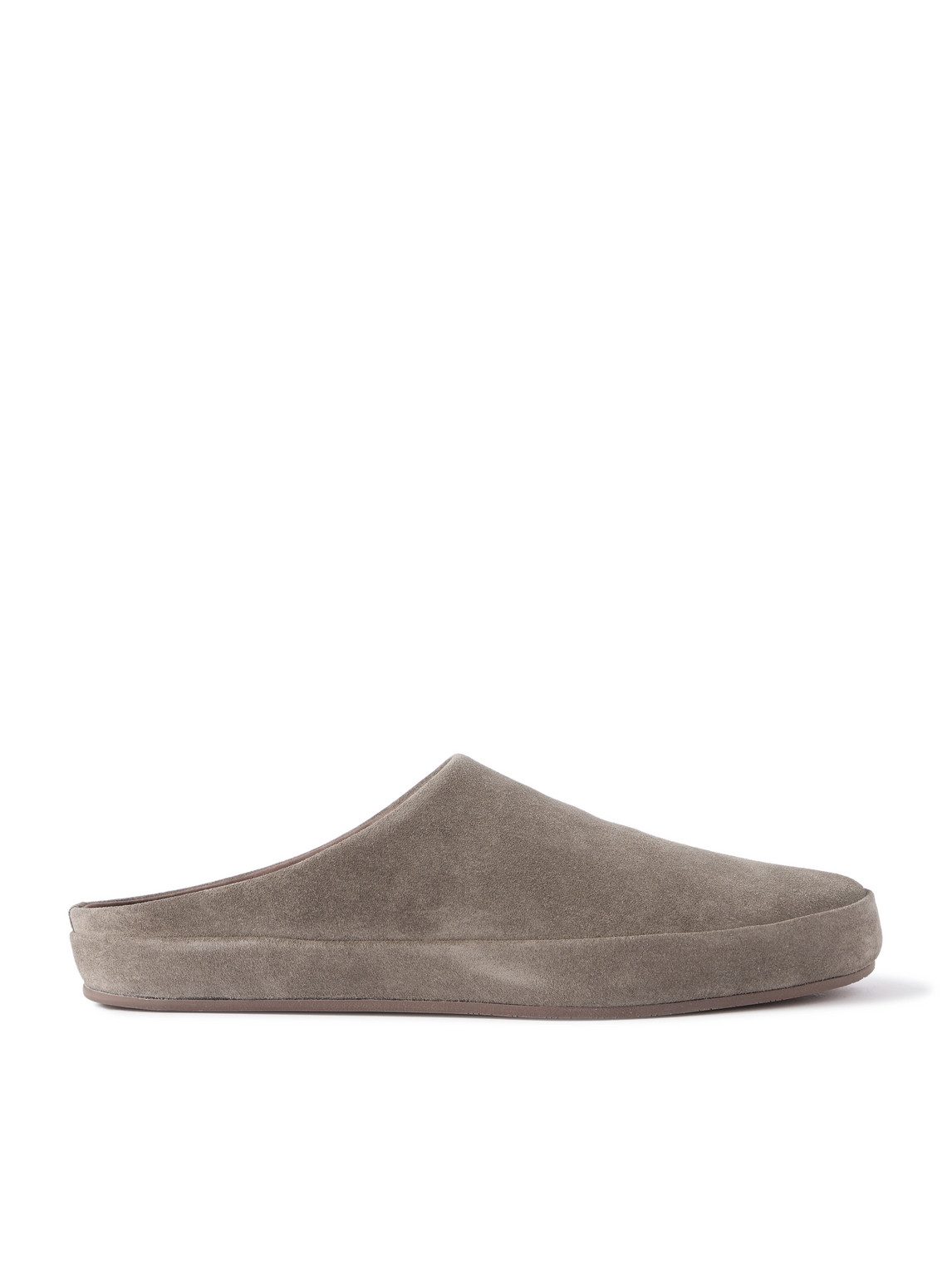 Loro Piana Tomori Suede Mules In Gray