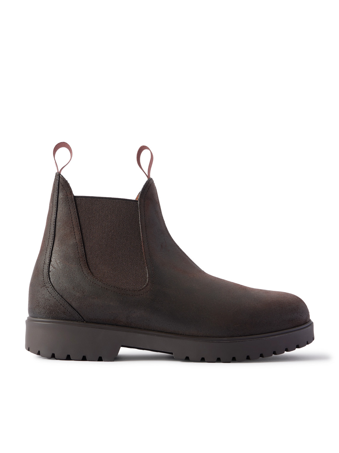 Loro Piana Dover Walk Brushed-leather Chelsea Boots In Brown