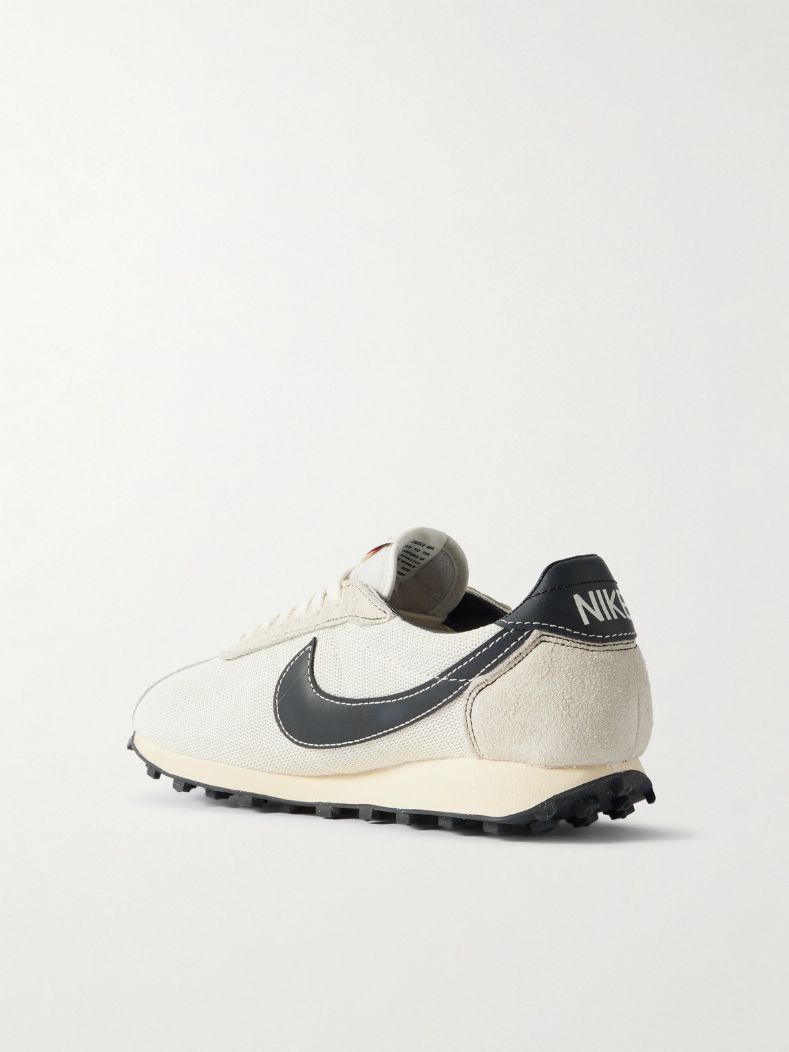 Nike Ld-1000 Leather And Suede-trimmed Mesh Sneakers In Neutral