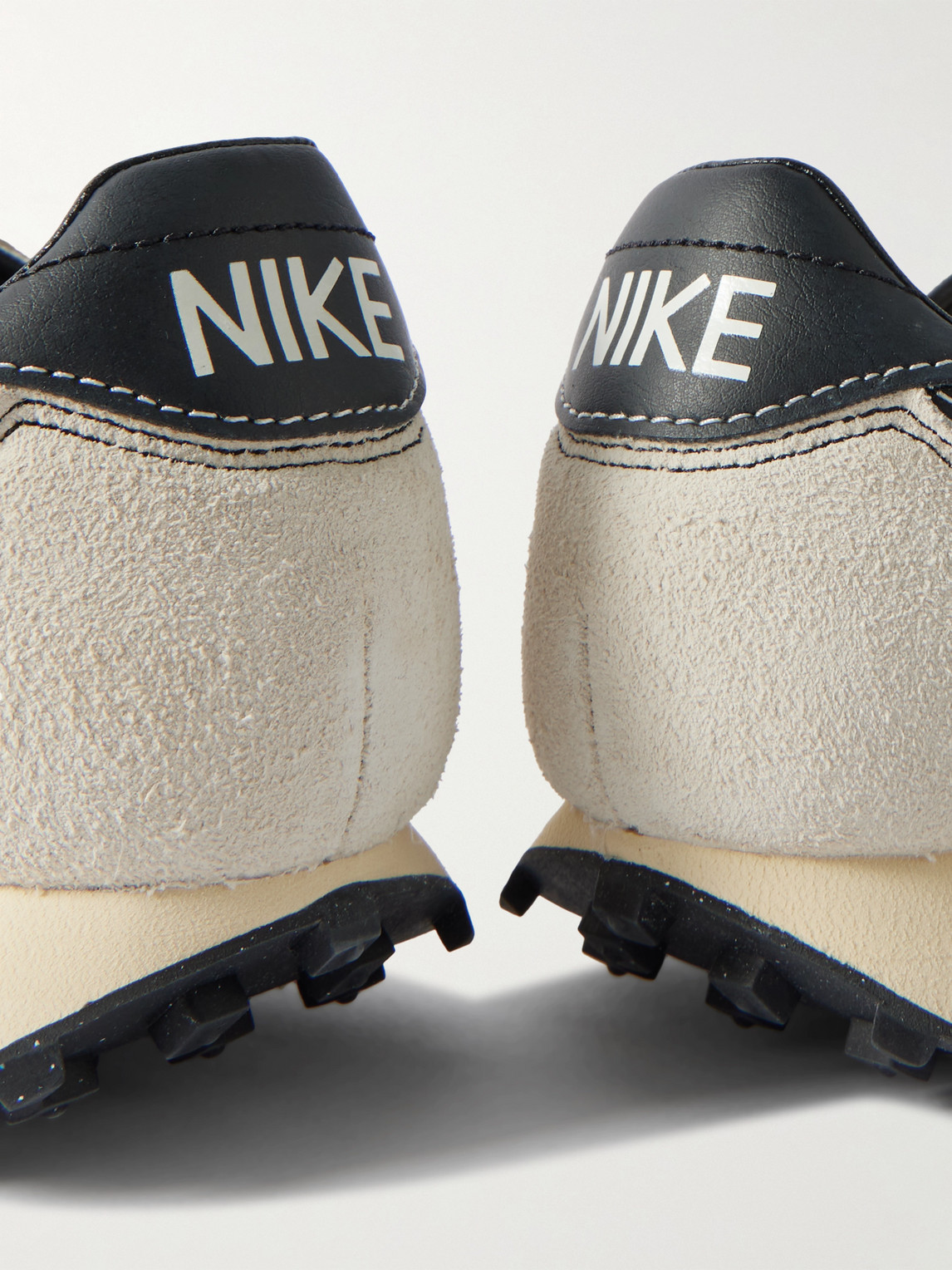 Nike Ld-1000 Leather And Suede-trimmed Mesh Sneakers In Neutral