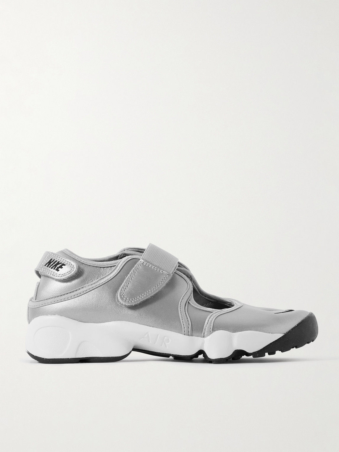 Air Rift Split-Toe Metallic Leather Sneakers
