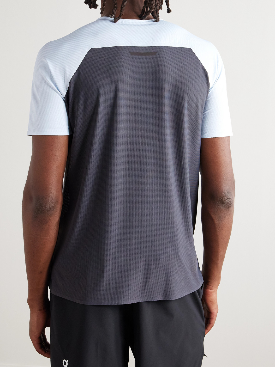 On Performance-t Stretch Recycled-jersey And Mesh T-shirt In Blue