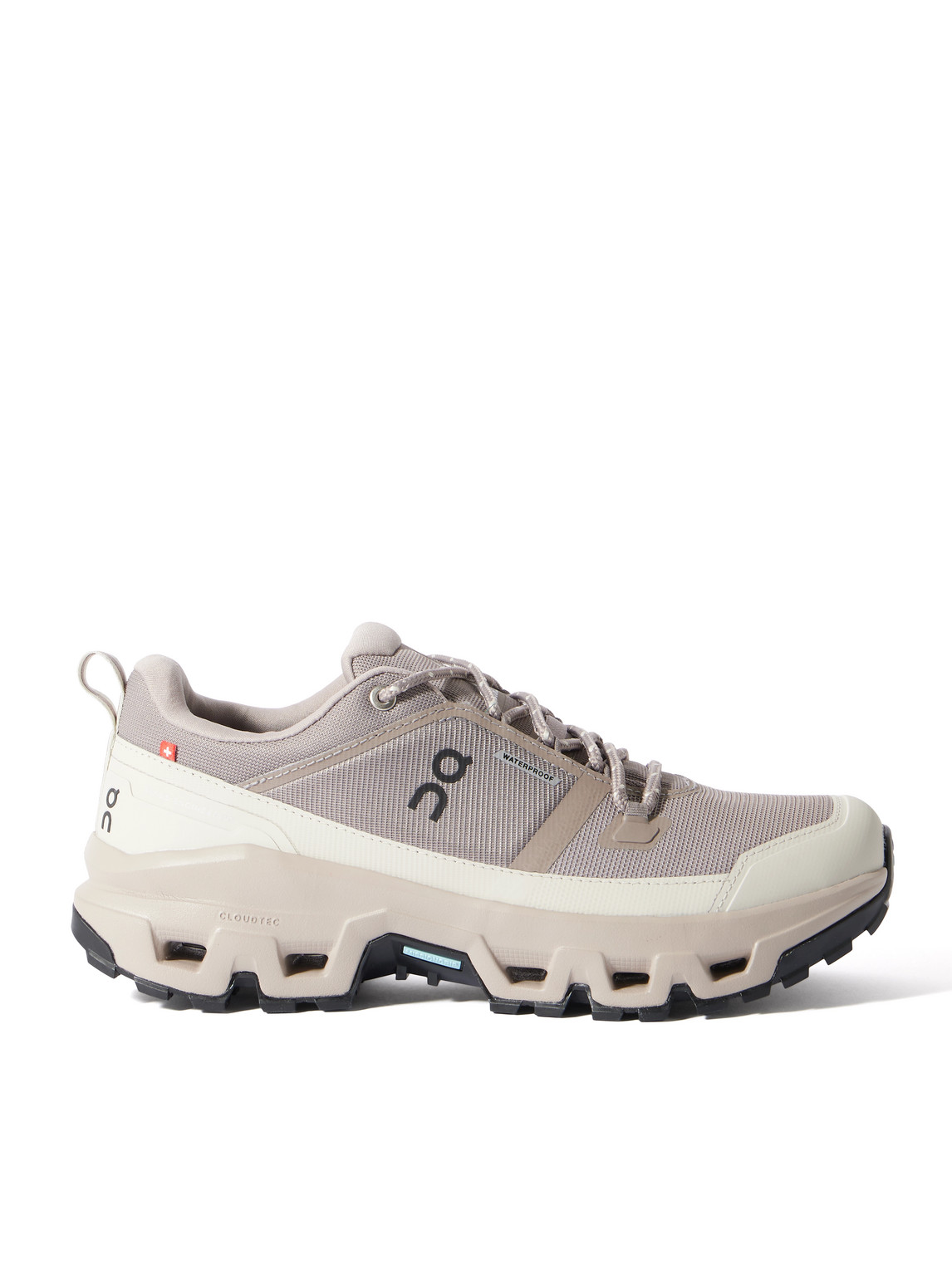 On Cloudrock Rubber-trimmed Mesh Trail Sneakers In Gray