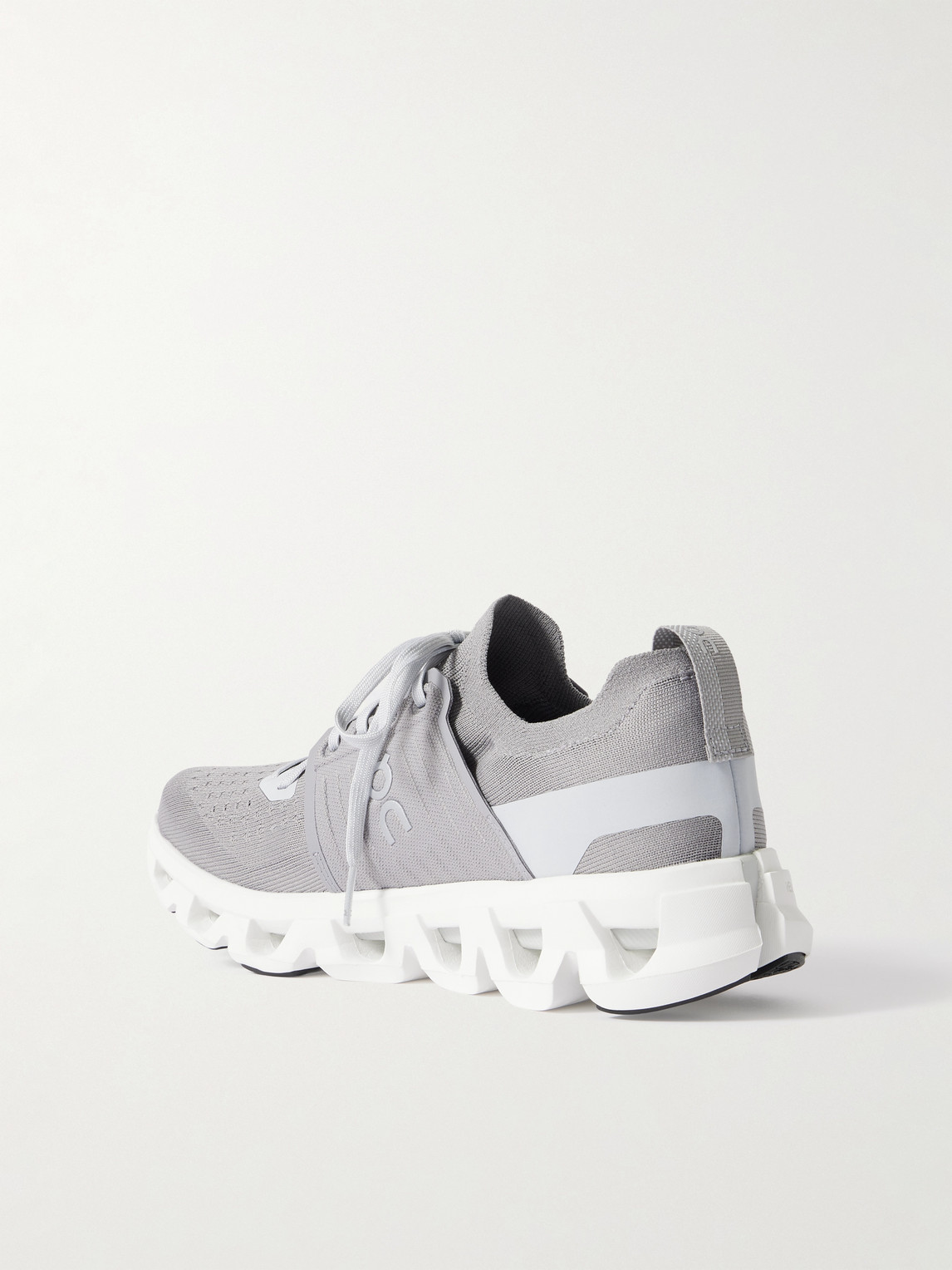 On Cloudswift 4 Rubber-trimmed Stretch-knit Running Sneakers In Gray