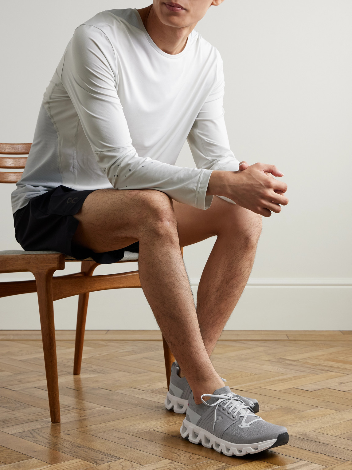 On Cloudswift 4 Rubber-trimmed Stretch-knit Running Sneakers In Gray