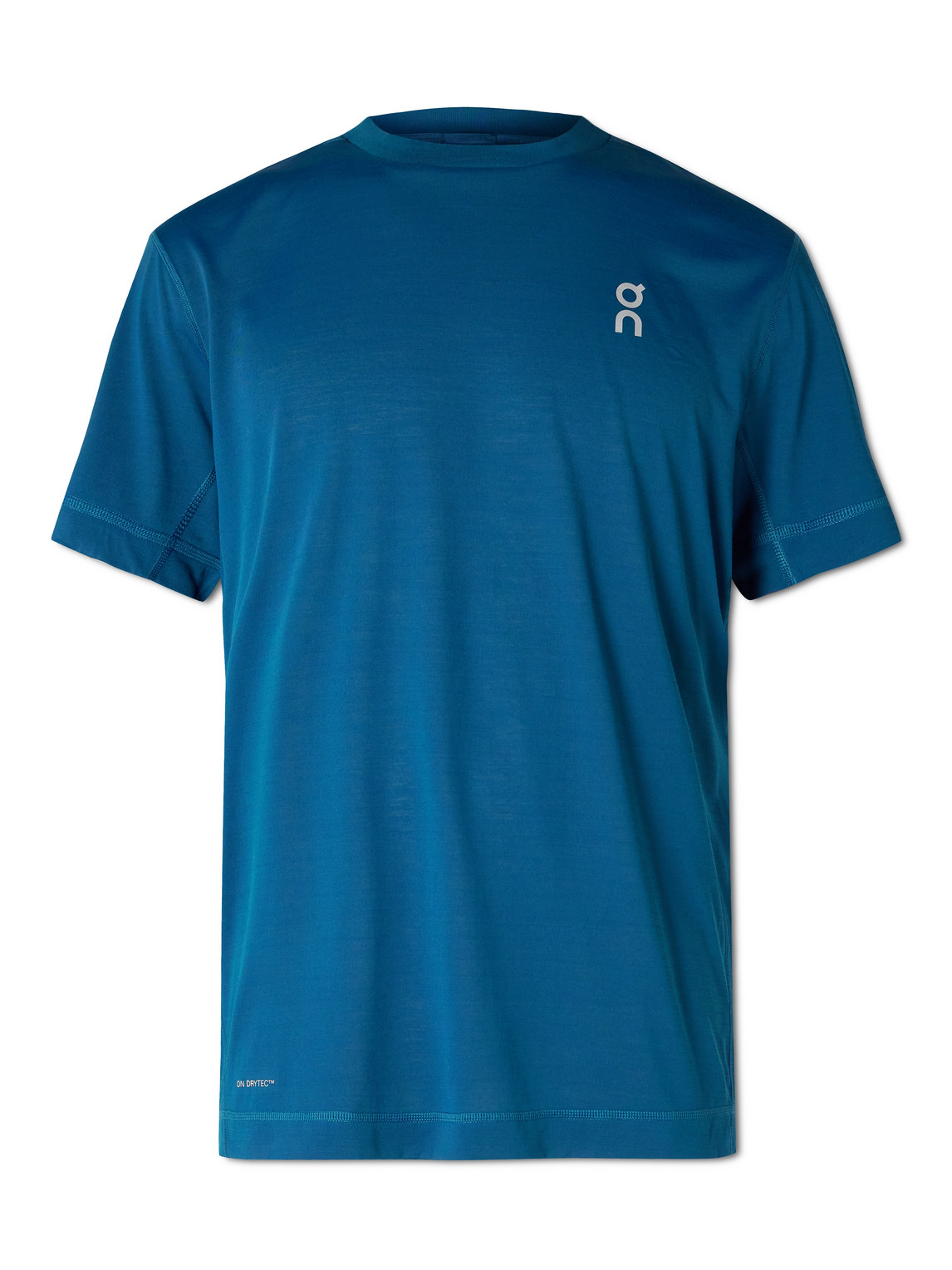 On Train-t Logo-print  Drytec™ T-shirt In Blue