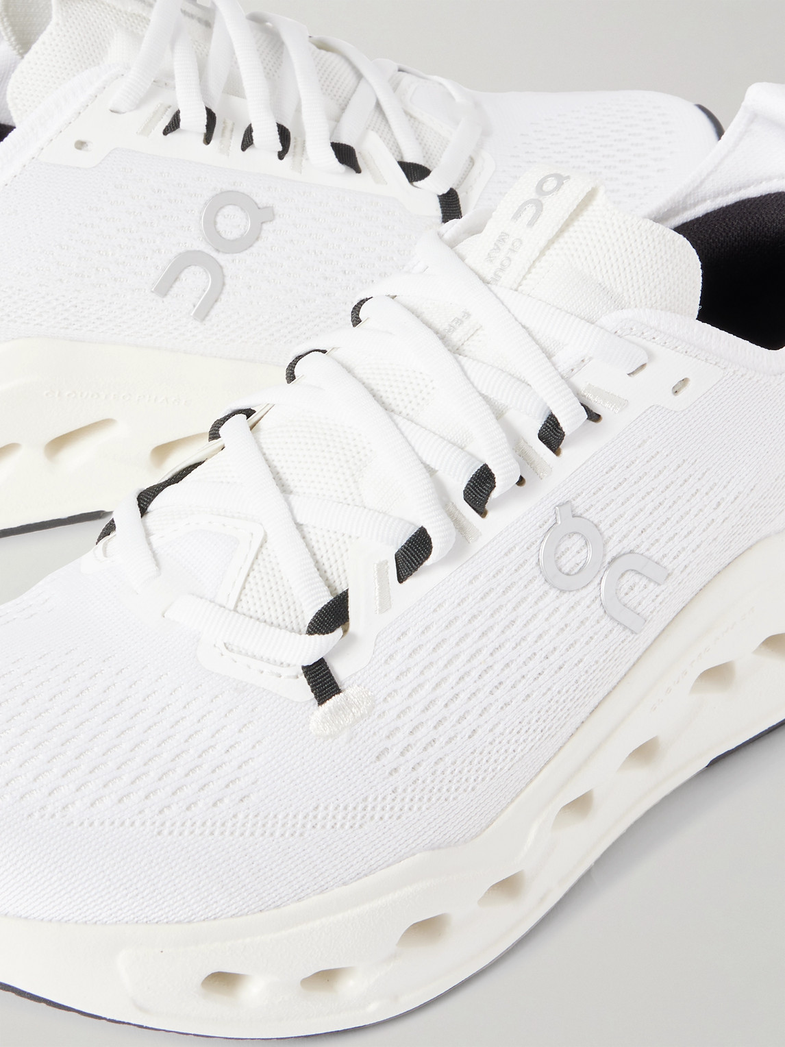 On Cloudsurfer Max Rubber-trimmed Mesh Sneakers In White