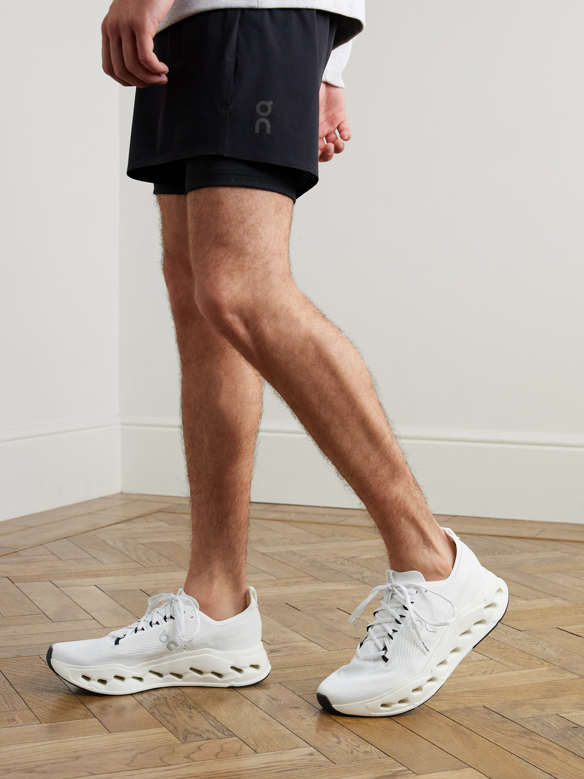 On Cloudsurfer Max Rubber-trimmed Mesh Sneakers In White