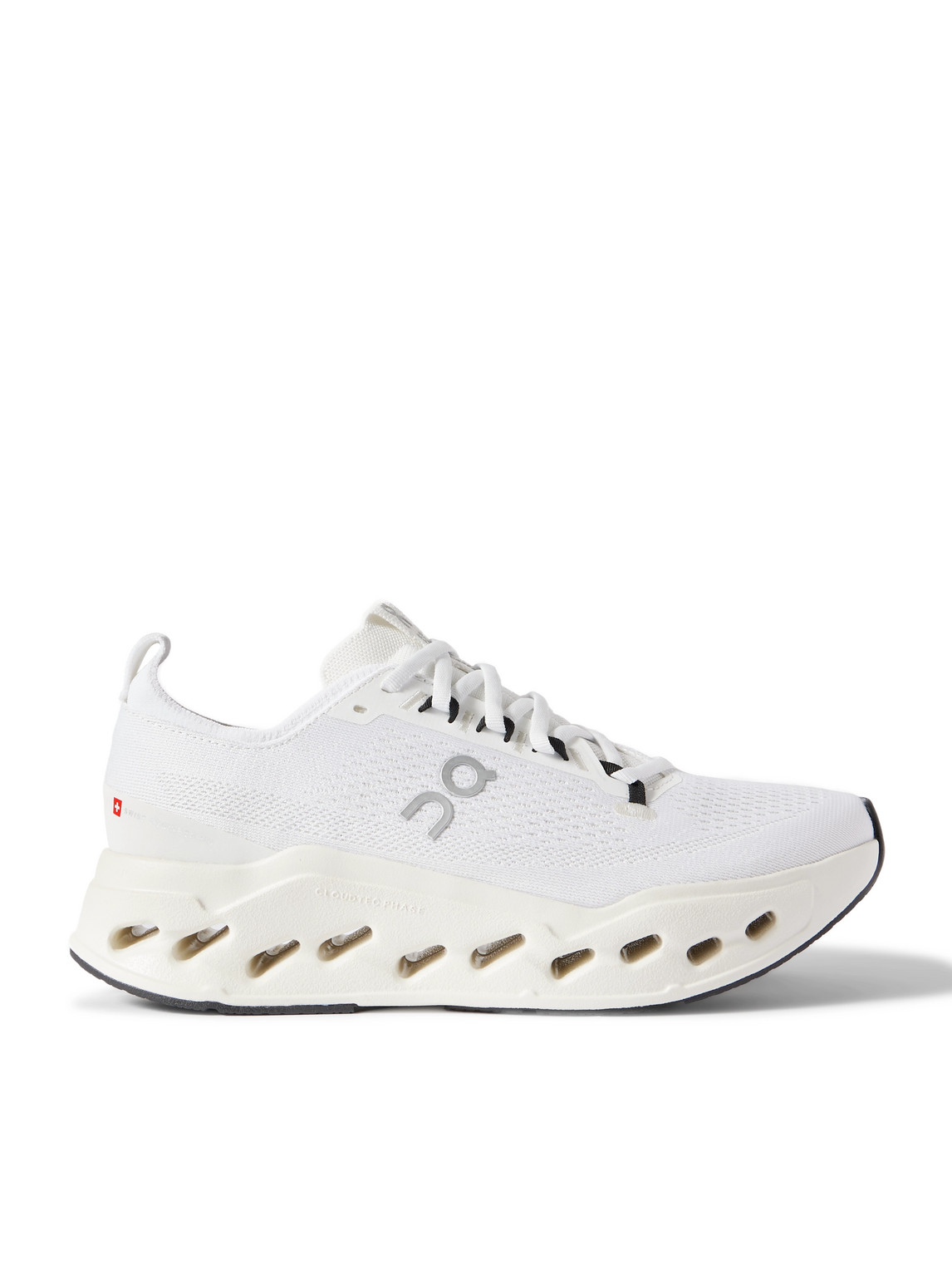 On Cloudsurfer Max Rubber-trimmed Mesh Sneakers In White