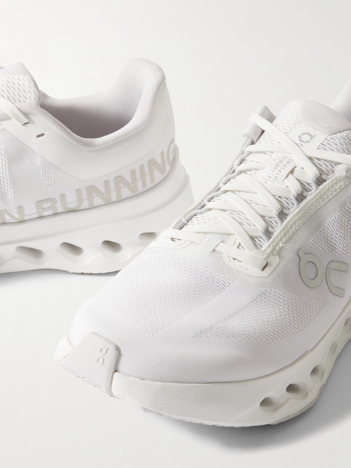 On Cloudsurfer Next Rubber-trimmed Mesh Running Sneakers In White