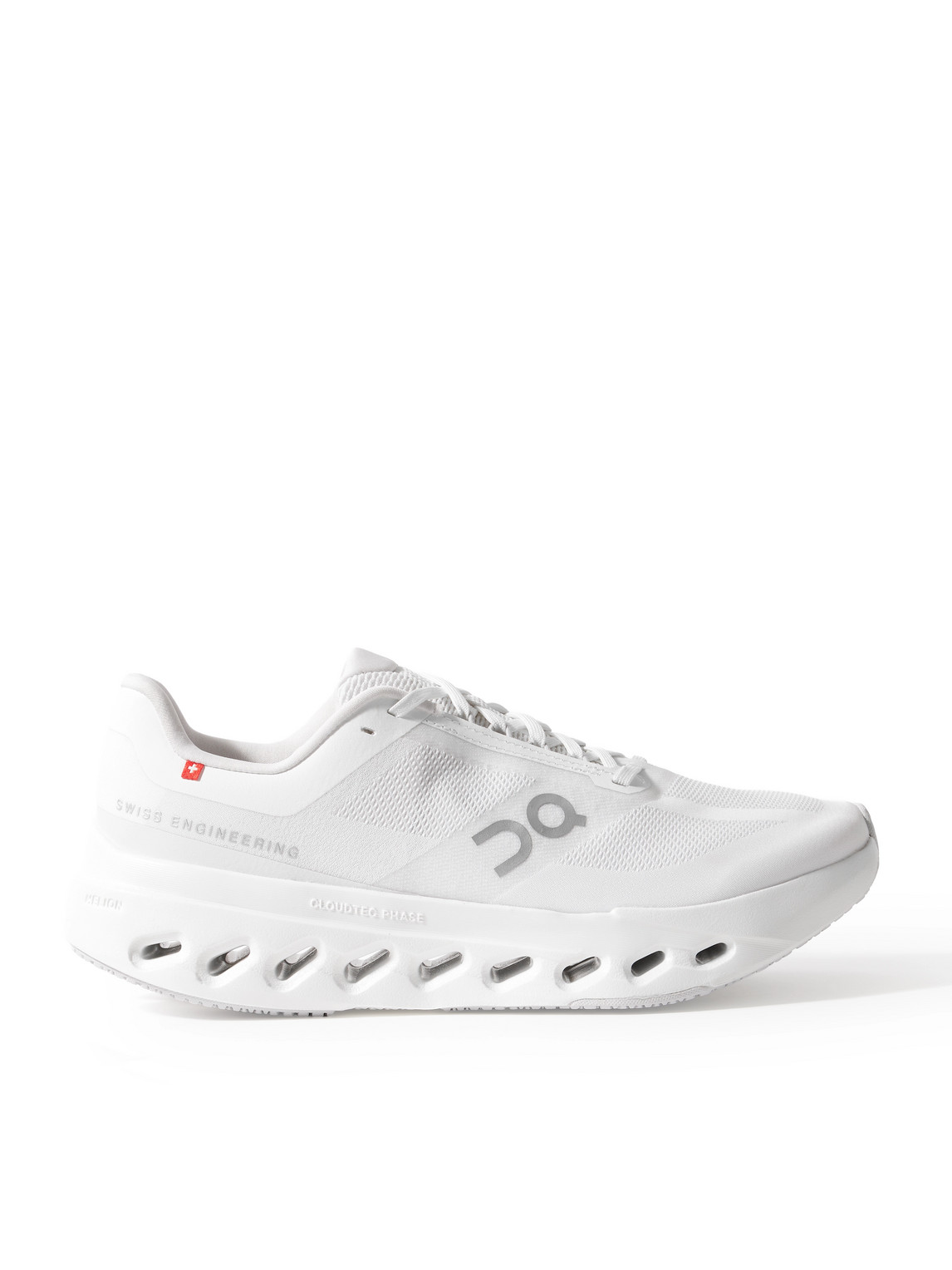 On Cloudsurfer Next Rubber-trimmed Mesh Running Sneakers In White