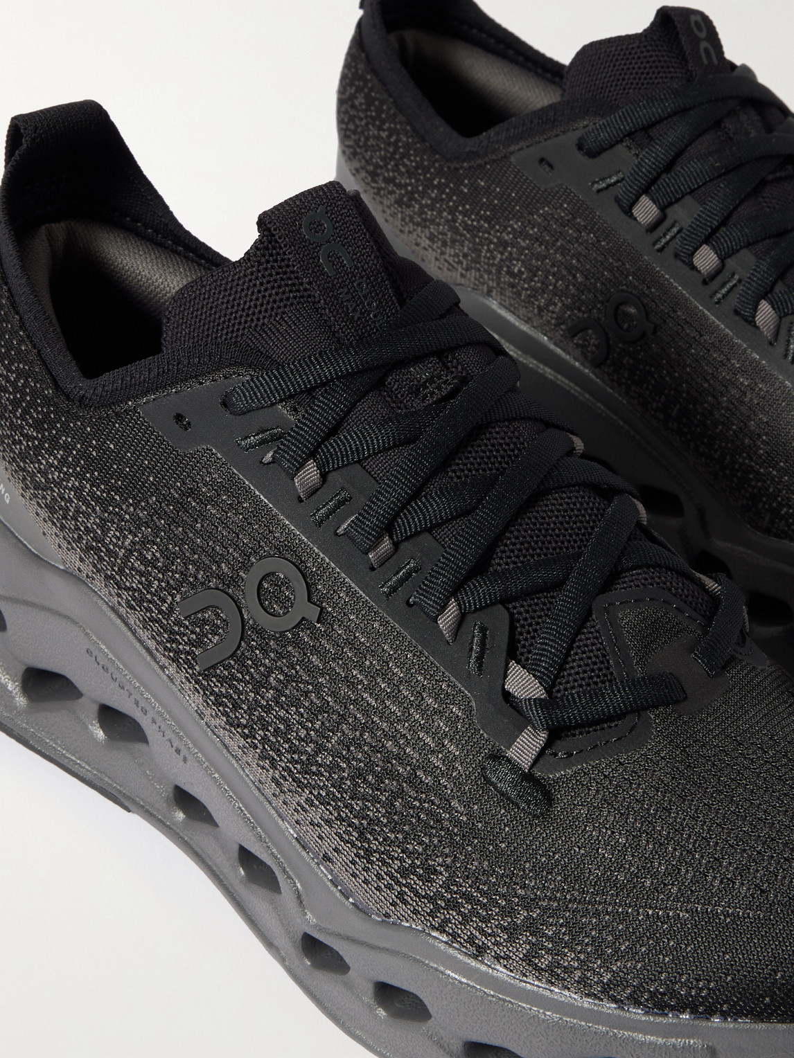 On Cloudsurfer Max Rubber-trimmed Mesh Sneakers In Black