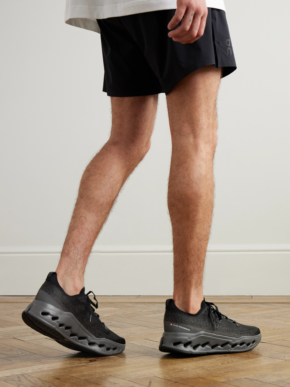 On Cloudsurfer Max Rubber-trimmed Mesh Sneakers In Black