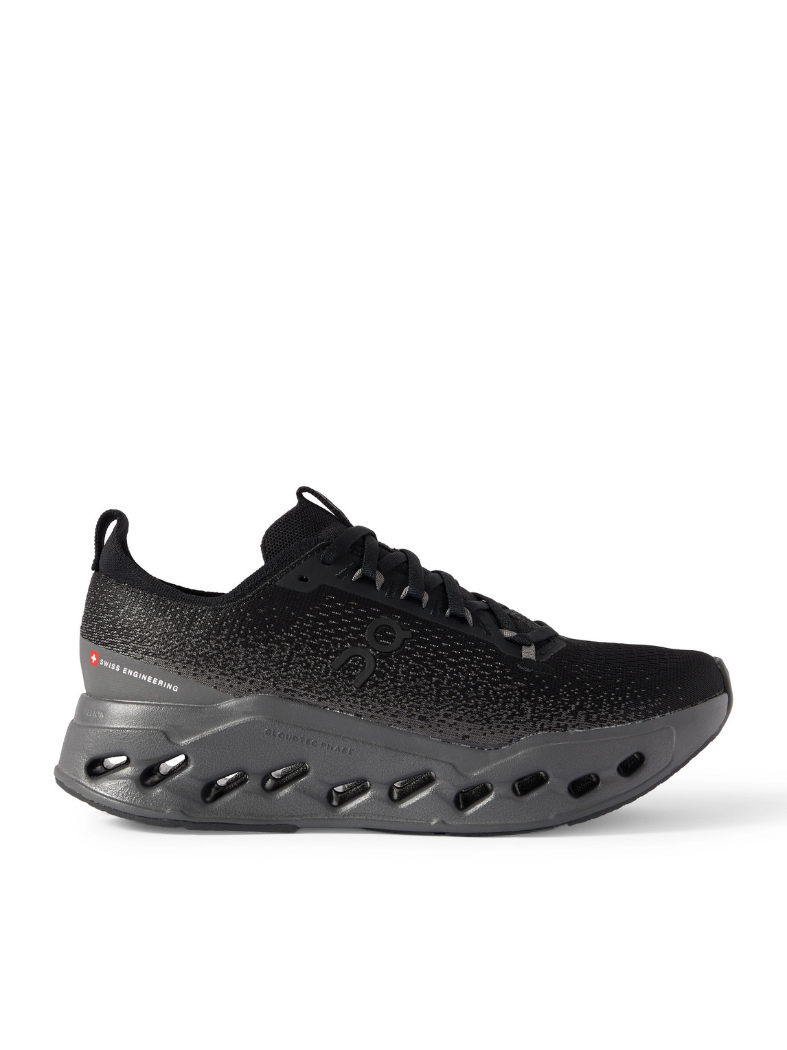 On Cloudsurfer Max Rubber-trimmed Mesh Sneakers In Black