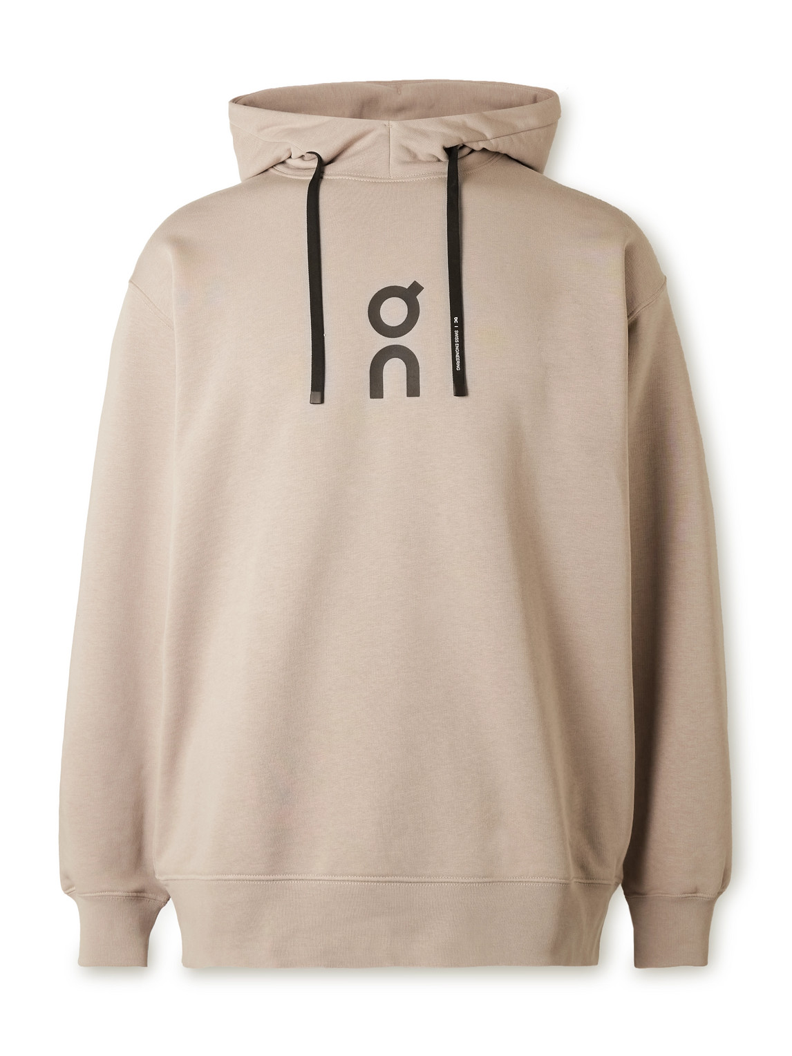 On Club Logo-print Organic Cott-blend Jersey Hoodie In Neutral