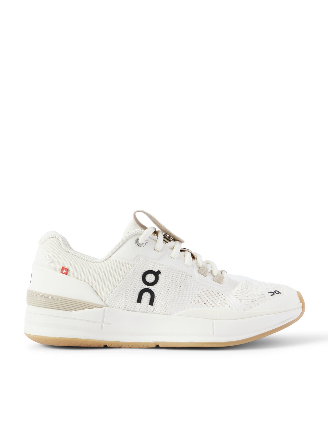On Roger Federer The Roger Pro Rubber-trimmed Mesh Tennis Sneakers In White