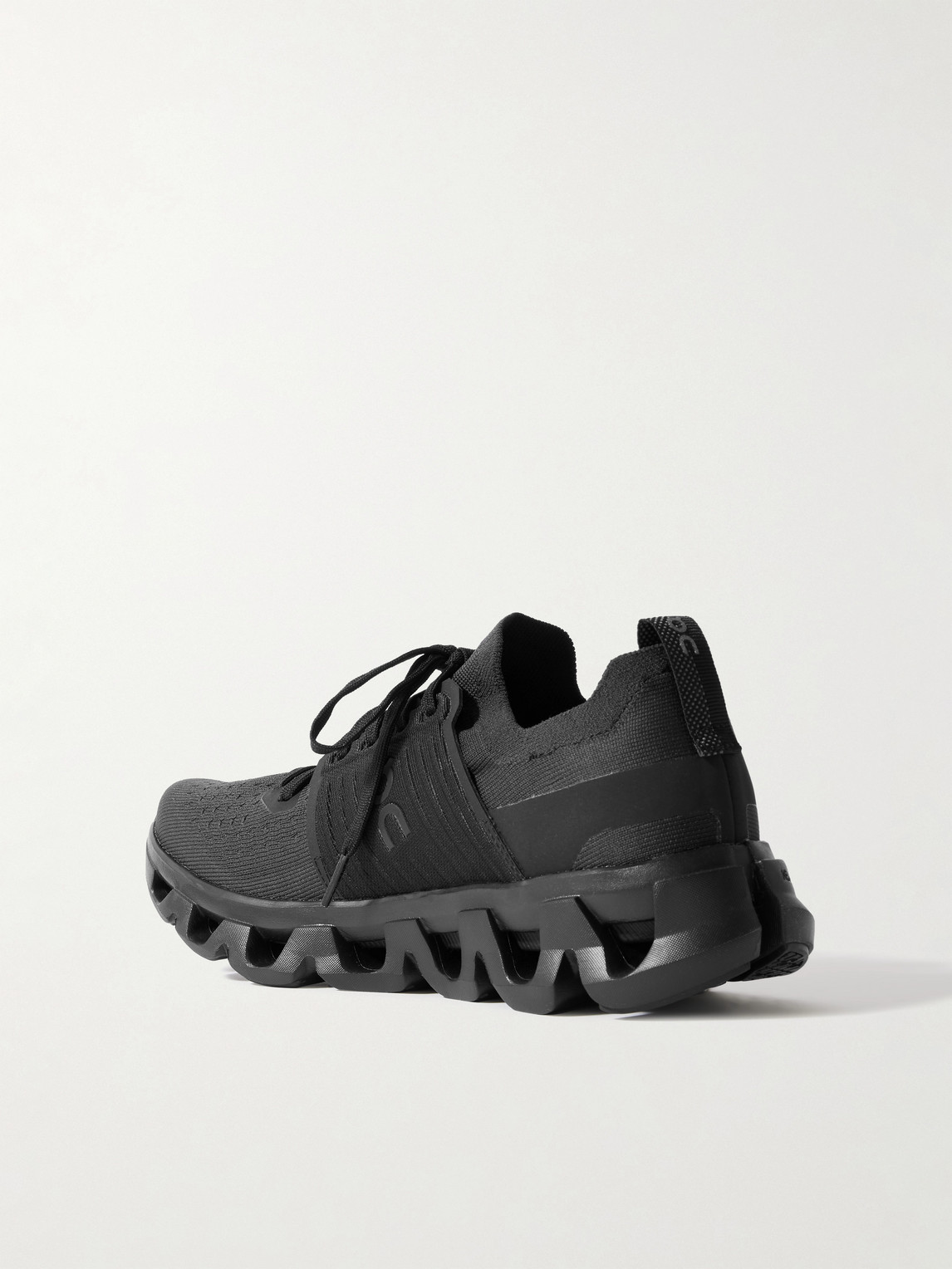 On Cloudswift 4 Rubber-trimmed Stretch-knit Running Sneakers In Black