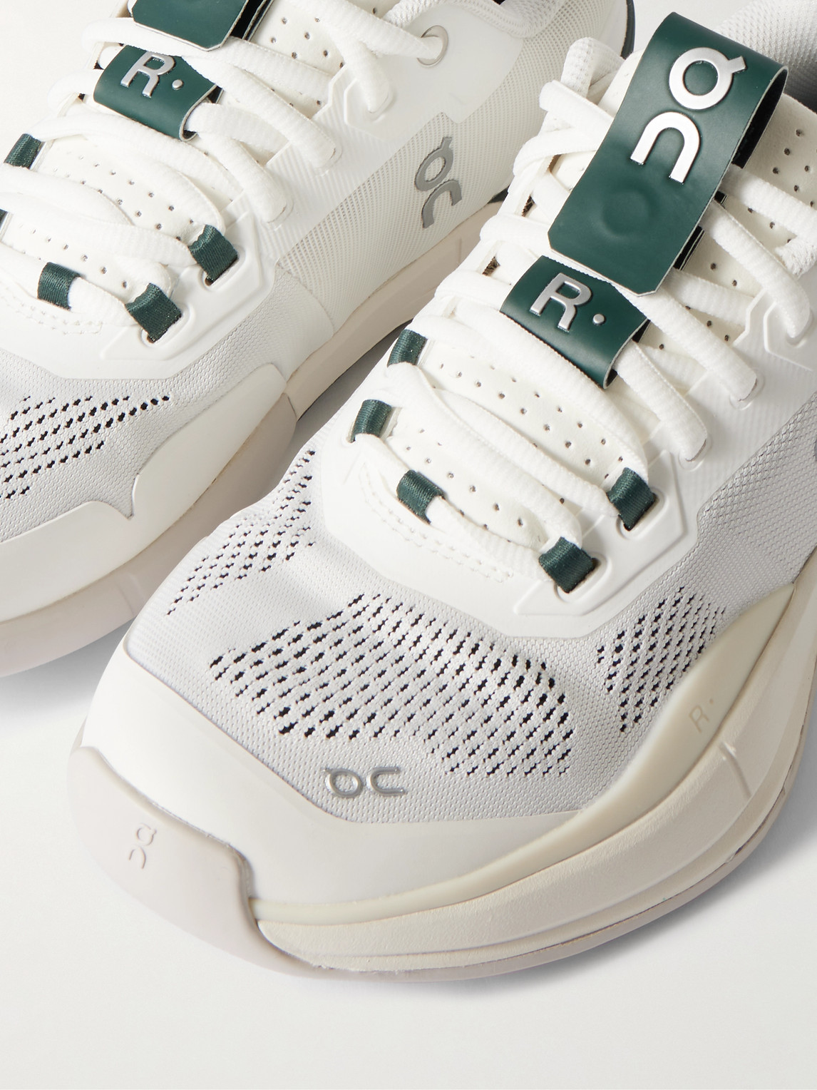 On Roger Federer The Roger Pro Rubber-trimmed Mesh Tennis Sneakers In White