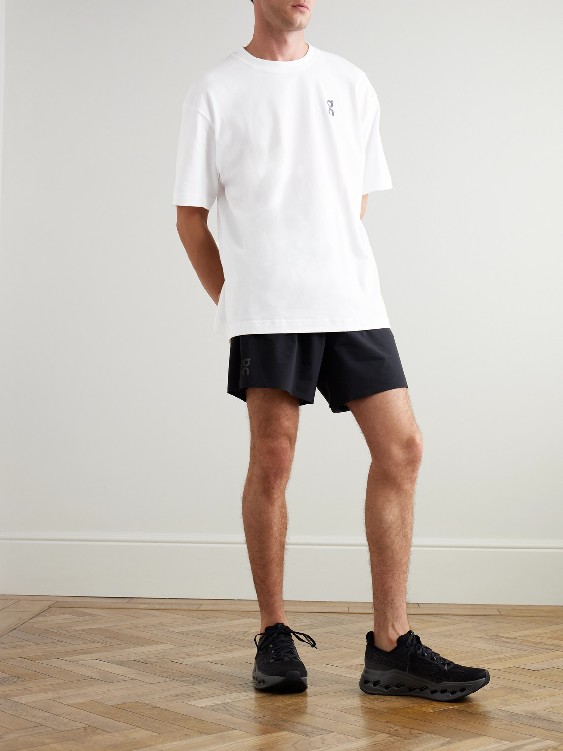 On Court Stretch Recycled-jersey T-shirt In White