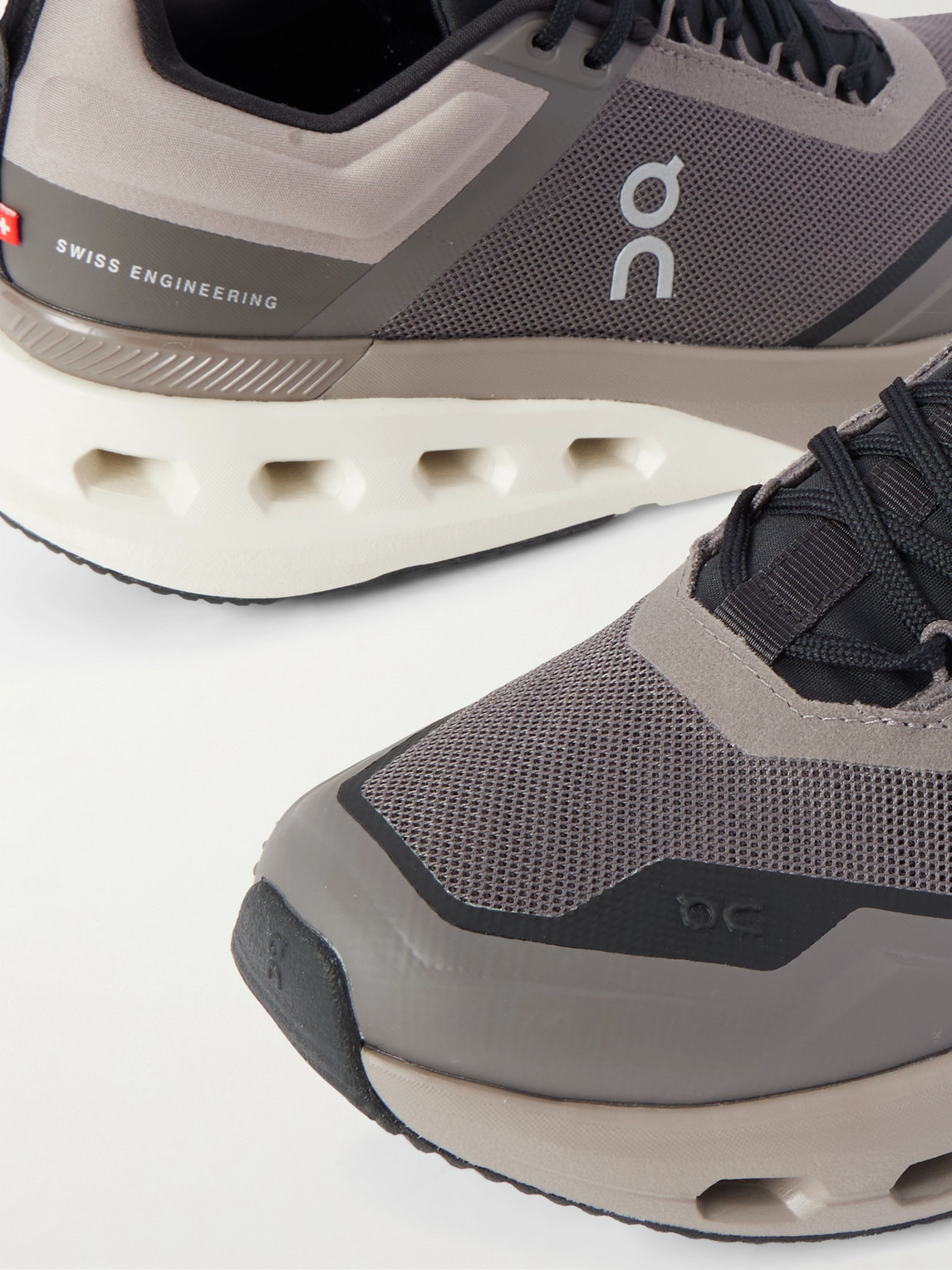 On Cloudnova X Rubber-trimmed Mesh Running Sneakers In Gray