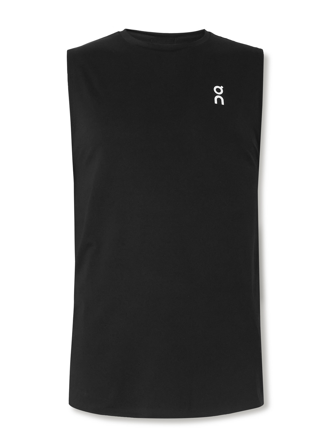 On Court Logo-print Recycled Stretch-jersey Tennis Tank Top In Black