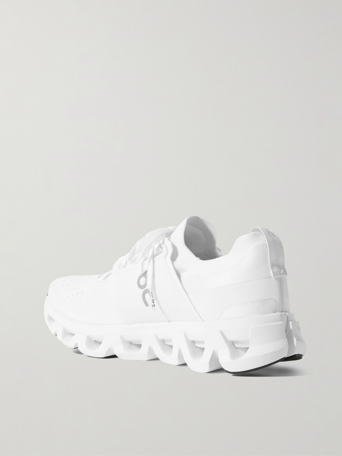 On Cloudswift 4 Rubber-trimmed Stretch-knit Running Sneakers In White
