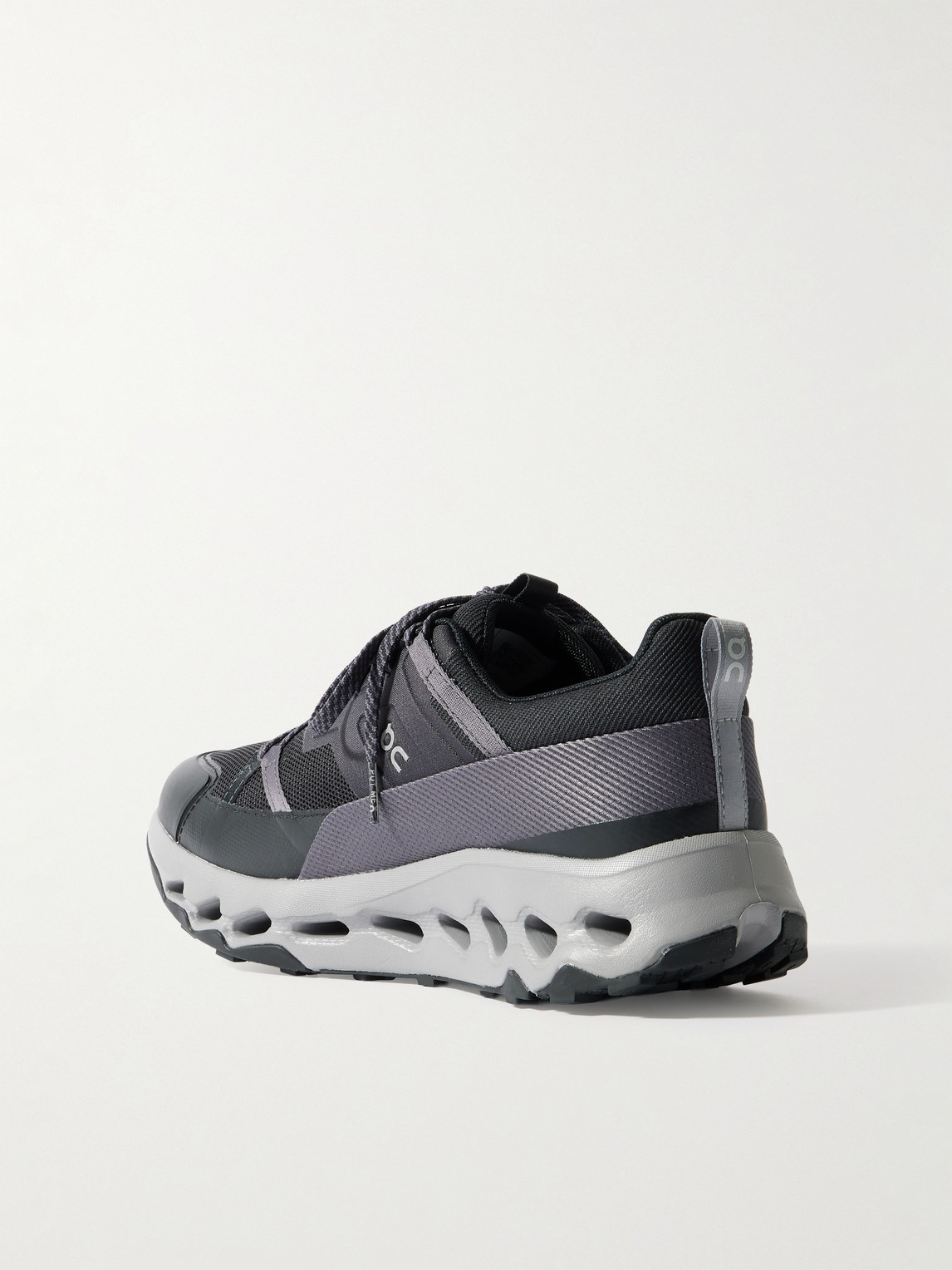 On Cloudhoriz Rubber-trimmed Mesh Running Sneakers In Black
