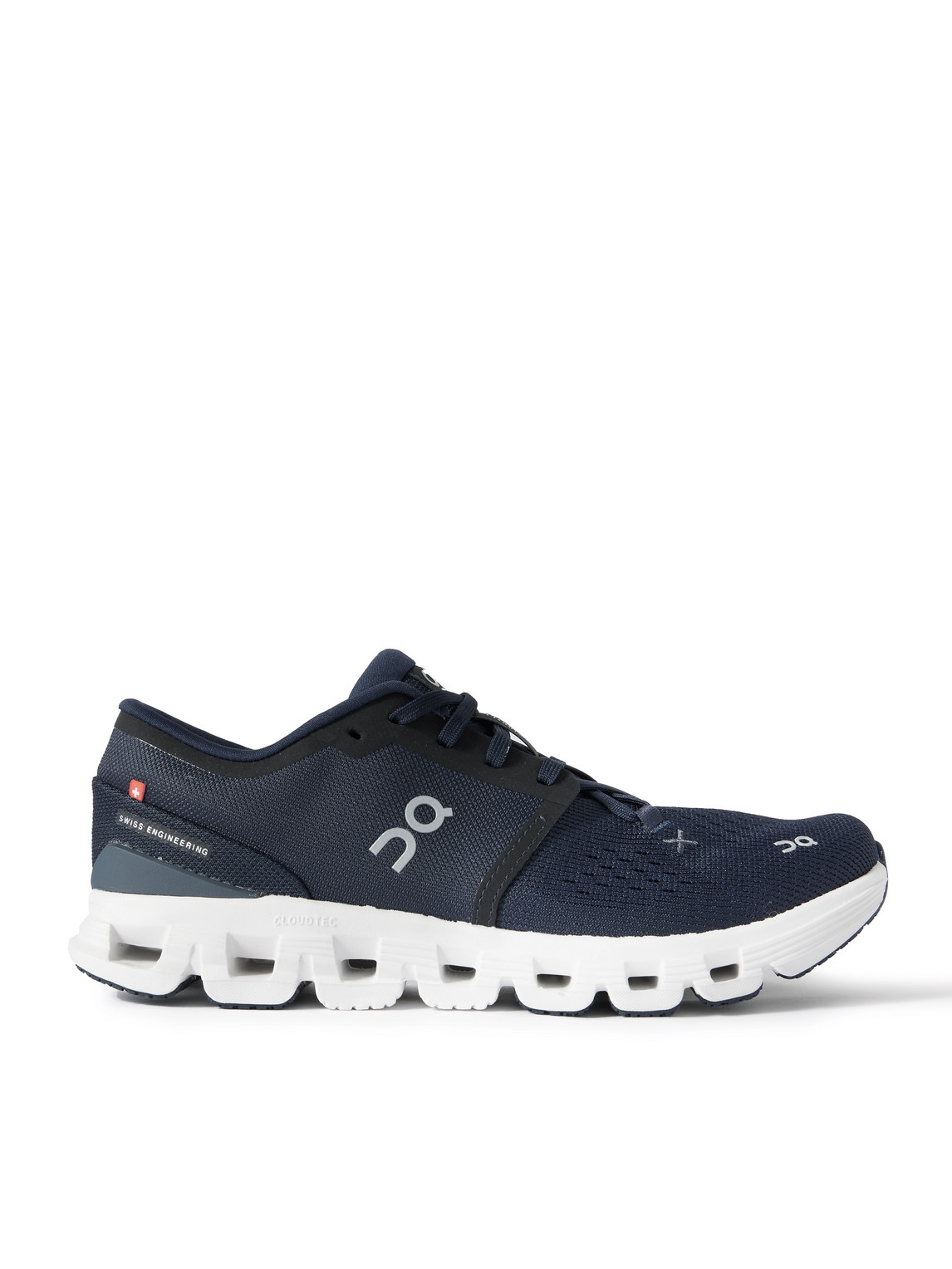 On Cloud X 4 Rubber-trimmed Mesh Running Sneakers In Blue
