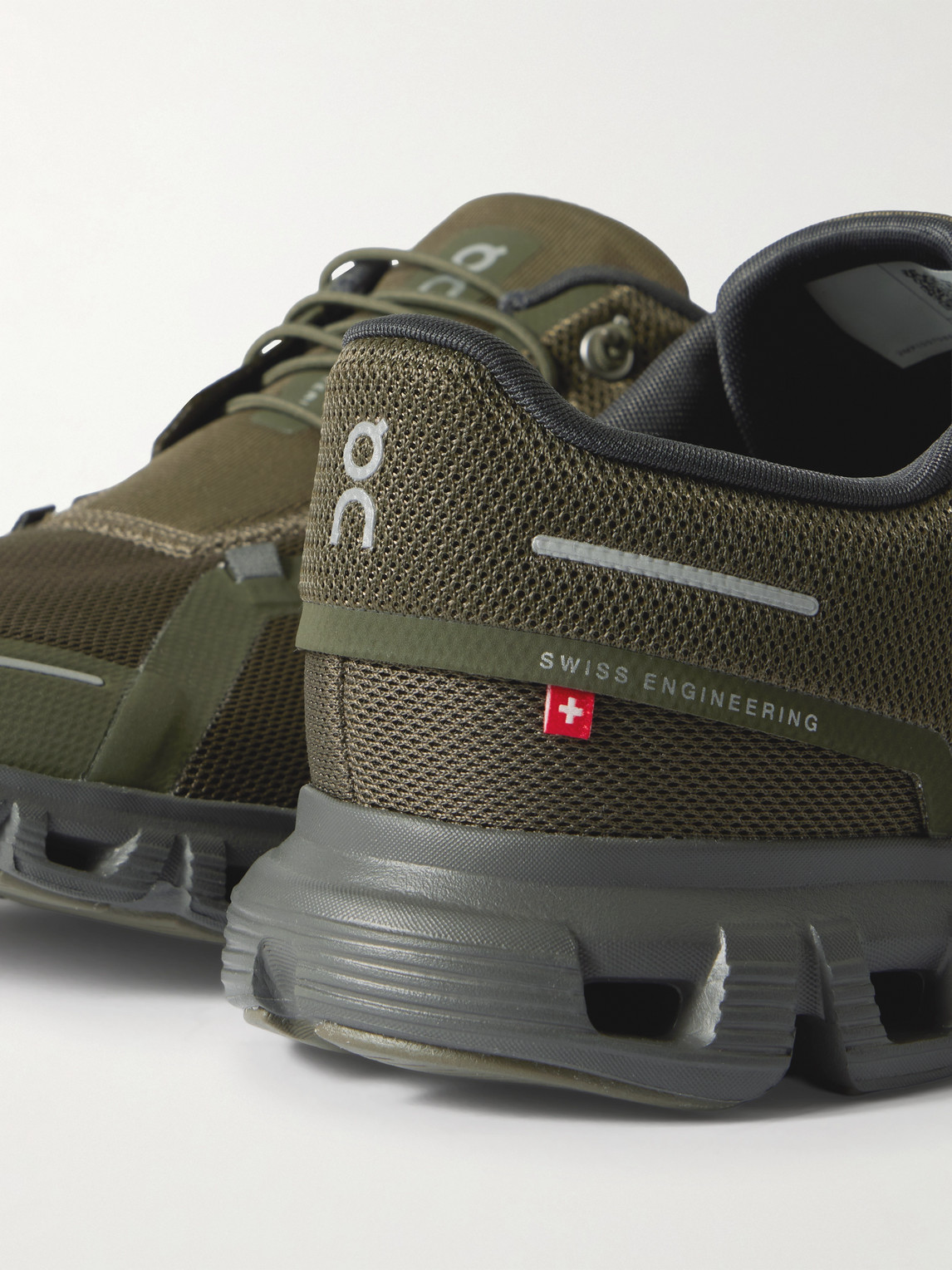 On Cloud 6 Rubber-trimmed Mesh Slip- Sneakers In Green