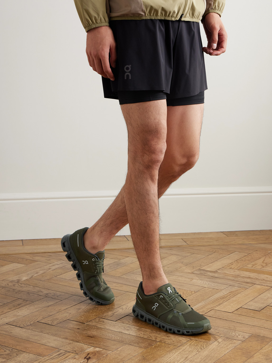 On Cloud 6 Rubber-trimmed Mesh Slip- Sneakers In Green