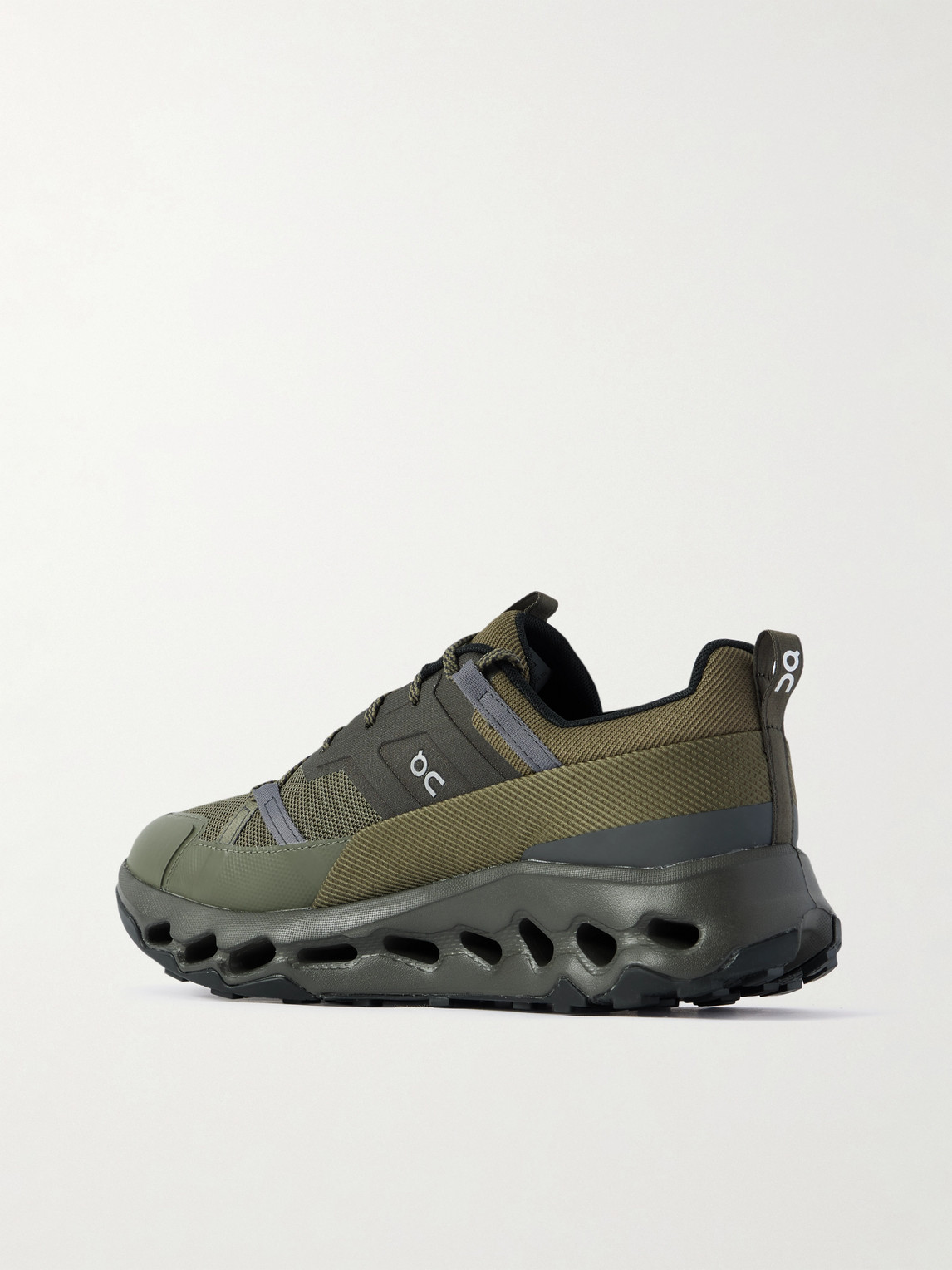On Cloudhoriz Rubber And Webbing-trimmed Mesh Sneakers In Green