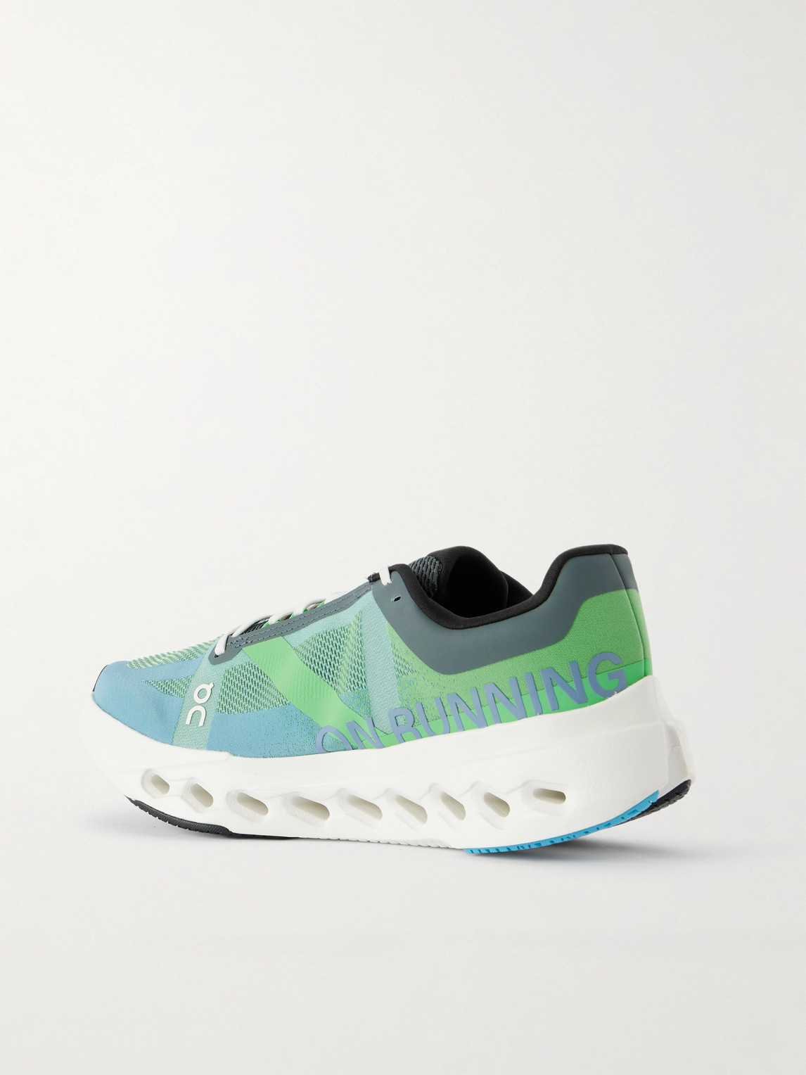 On Cloudsurfer Next Rubber-trimmed Mesh Running Sneakers In Green
