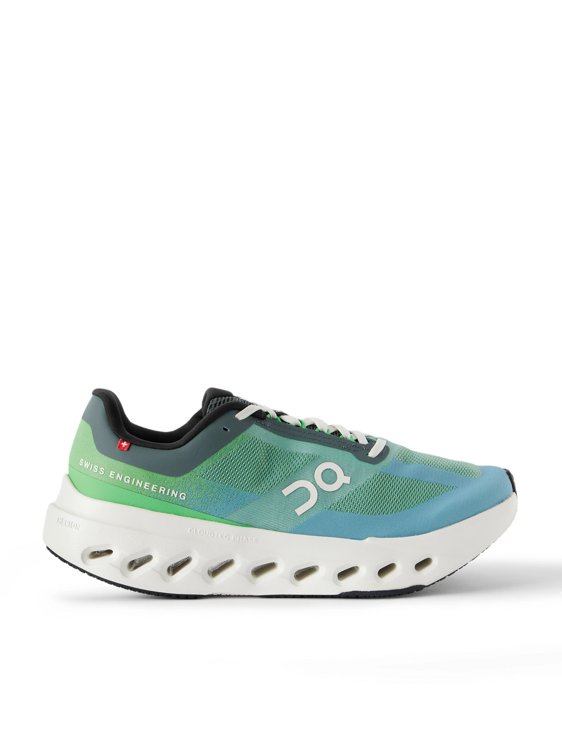 On Cloudsurfer Next Rubber-trimmed Mesh Running Sneakers In Green