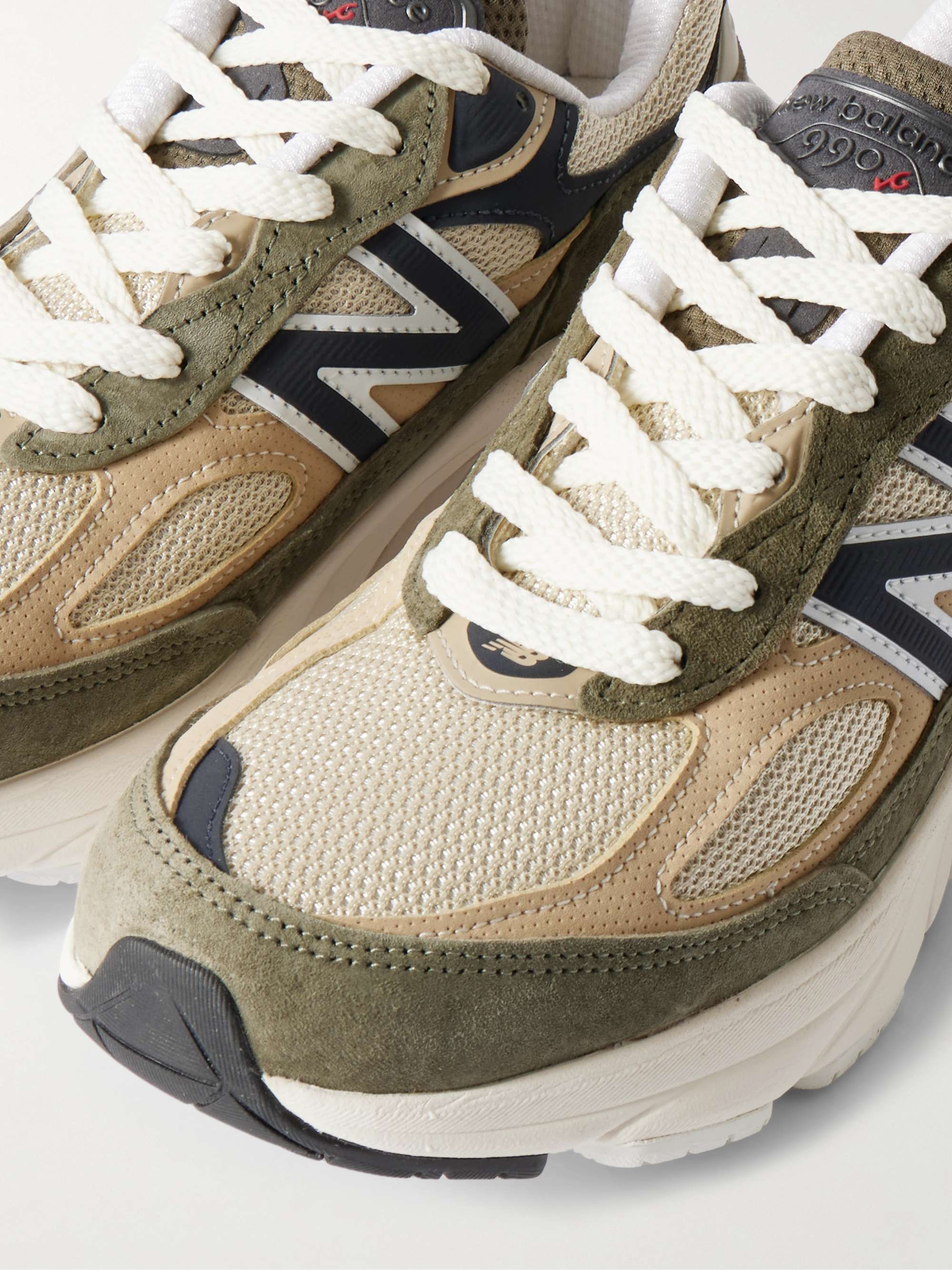 NEW BALANCE 990v6 スエード＆メッシュ スニーカー レザートリム