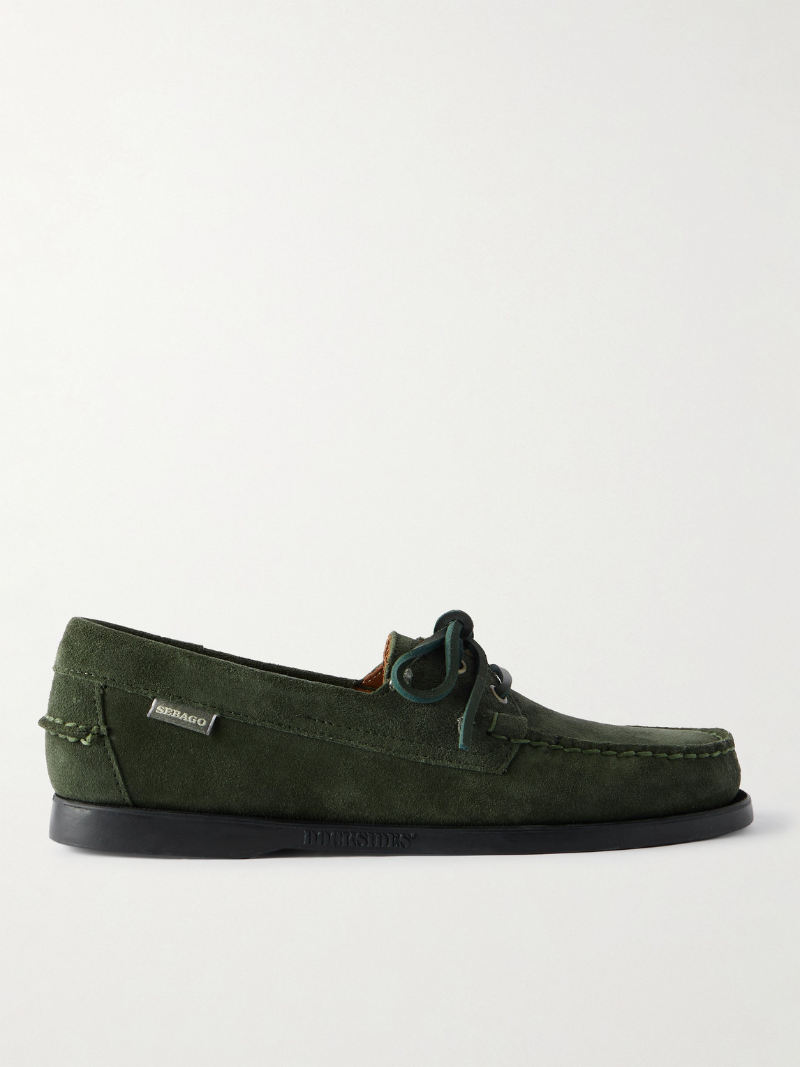 Docksides Portland Leather-Trimmed Suede Boat Shoes