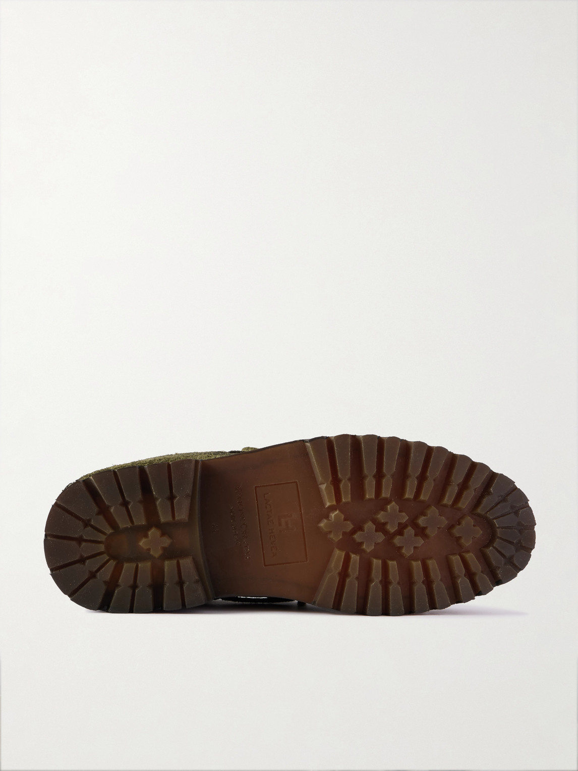 Officine Creative Heritage Flexi 001 Brushed-suede Loafers In Green
