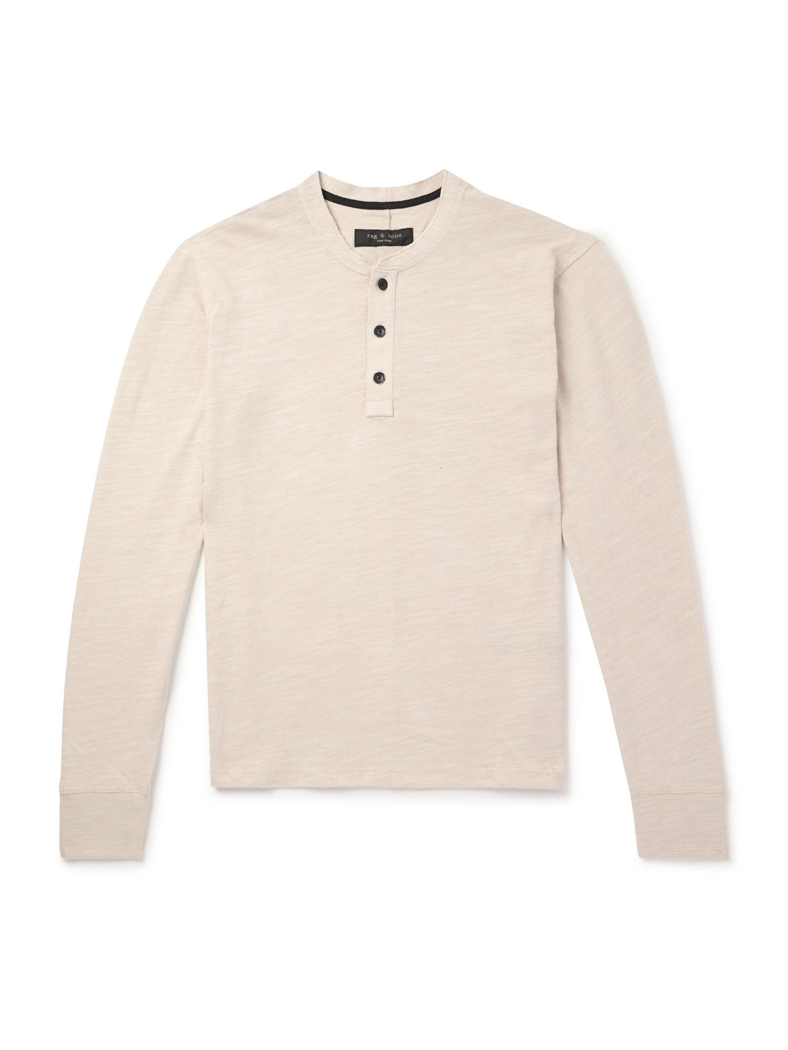Rag & Bone Cotton Henley T-shirt In Gray