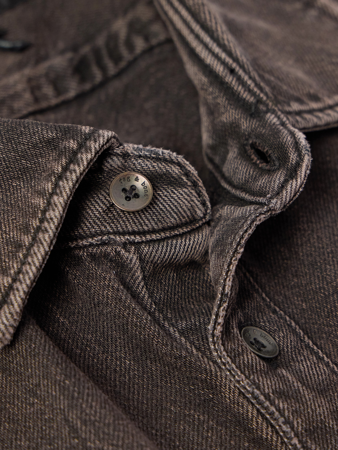 Rag & Bone Jack Denim Shirt In Brown