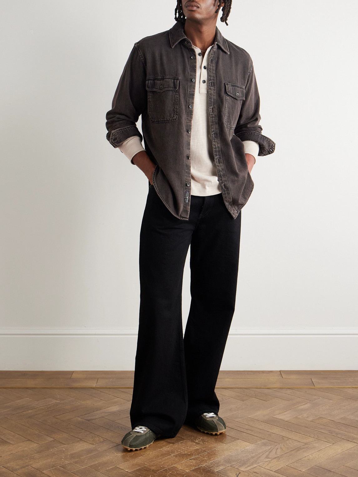 Rag & Bone Jack Denim Shirt In Brown