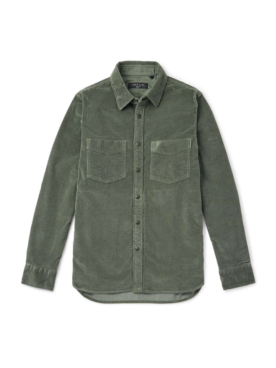 Rag & Bone Cotton-blend Corduroy Overshirt In Green