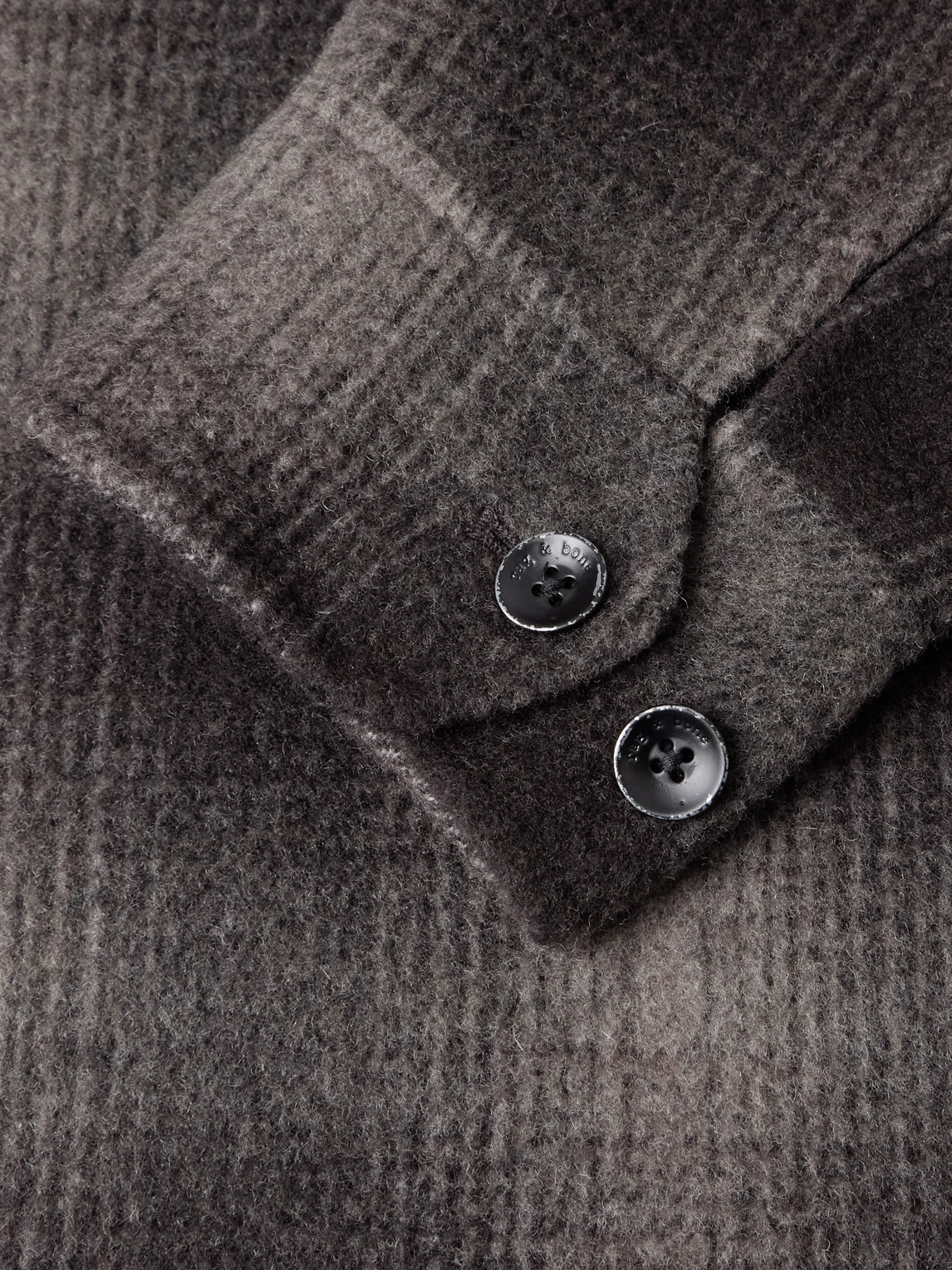 Rag & Bone Austin Checked Wool-blend Shirt Jacket In Brown